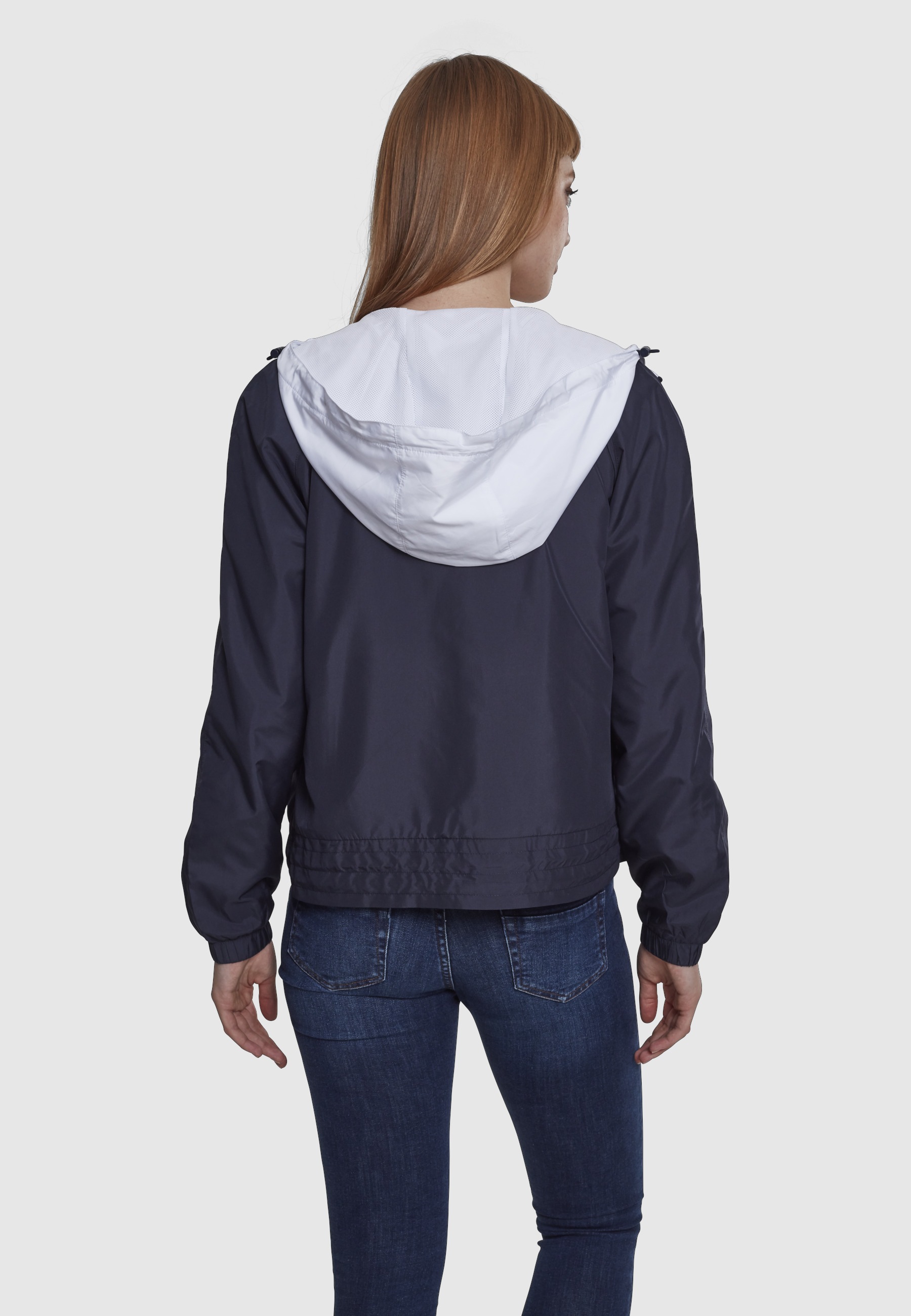 URBAN CLASSICS Anorak »Urban Classics Damen Ladies 3-Tone Windbreaker« 1 Stk. tlg. mit Kapuze