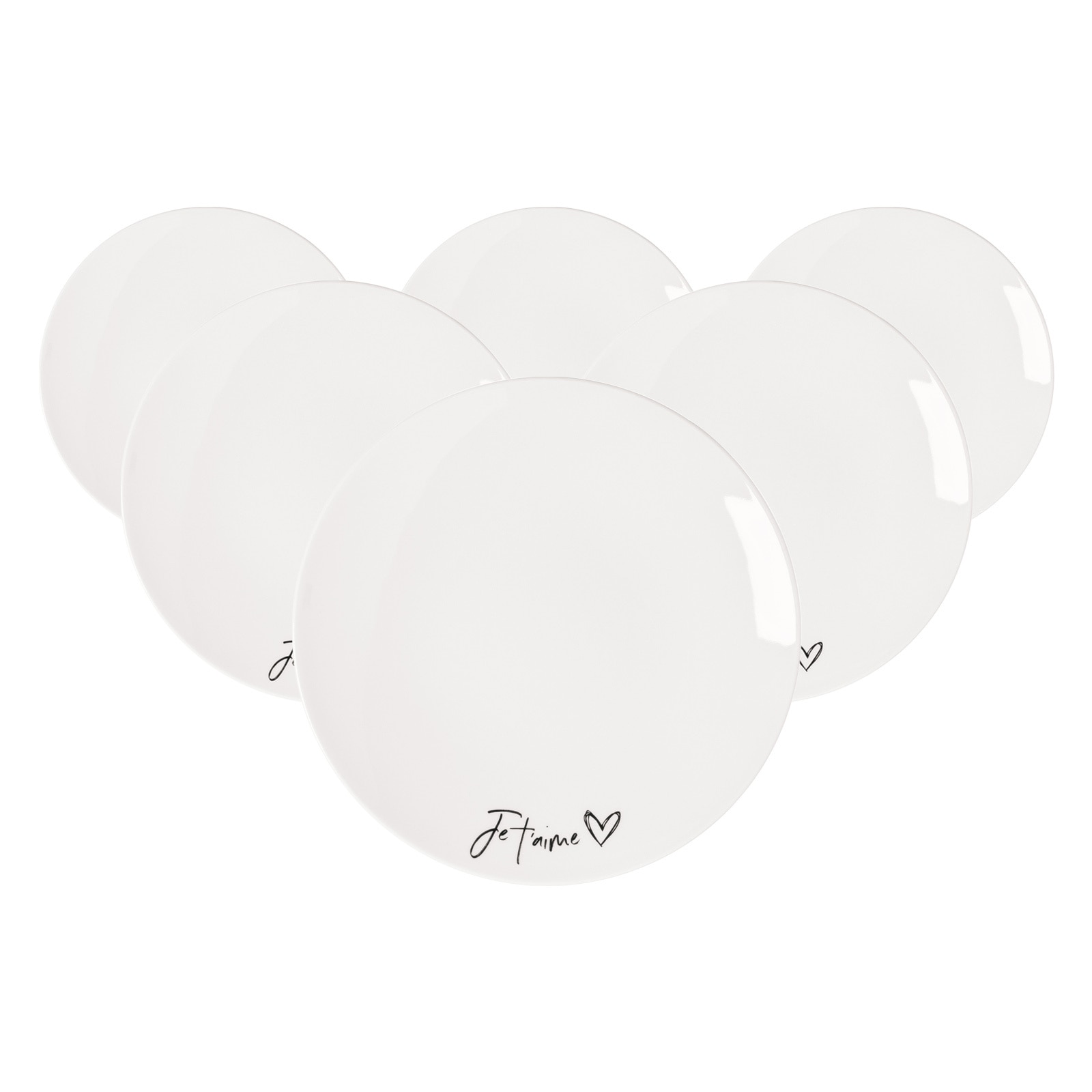 Villeroy & Boch Frühstücksteller "Frühstücksteller Je taime Statement ø 21,2 cm 6er Set weiß"