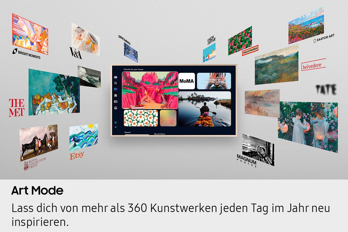 Samsung QLED-Fernseher »GQ50LS03FAU«, 4K Ultra HD, Smart-TV, The Frame, Mattes Display, Art Mode, Austauschbare Rahmen, Dolby Atmos