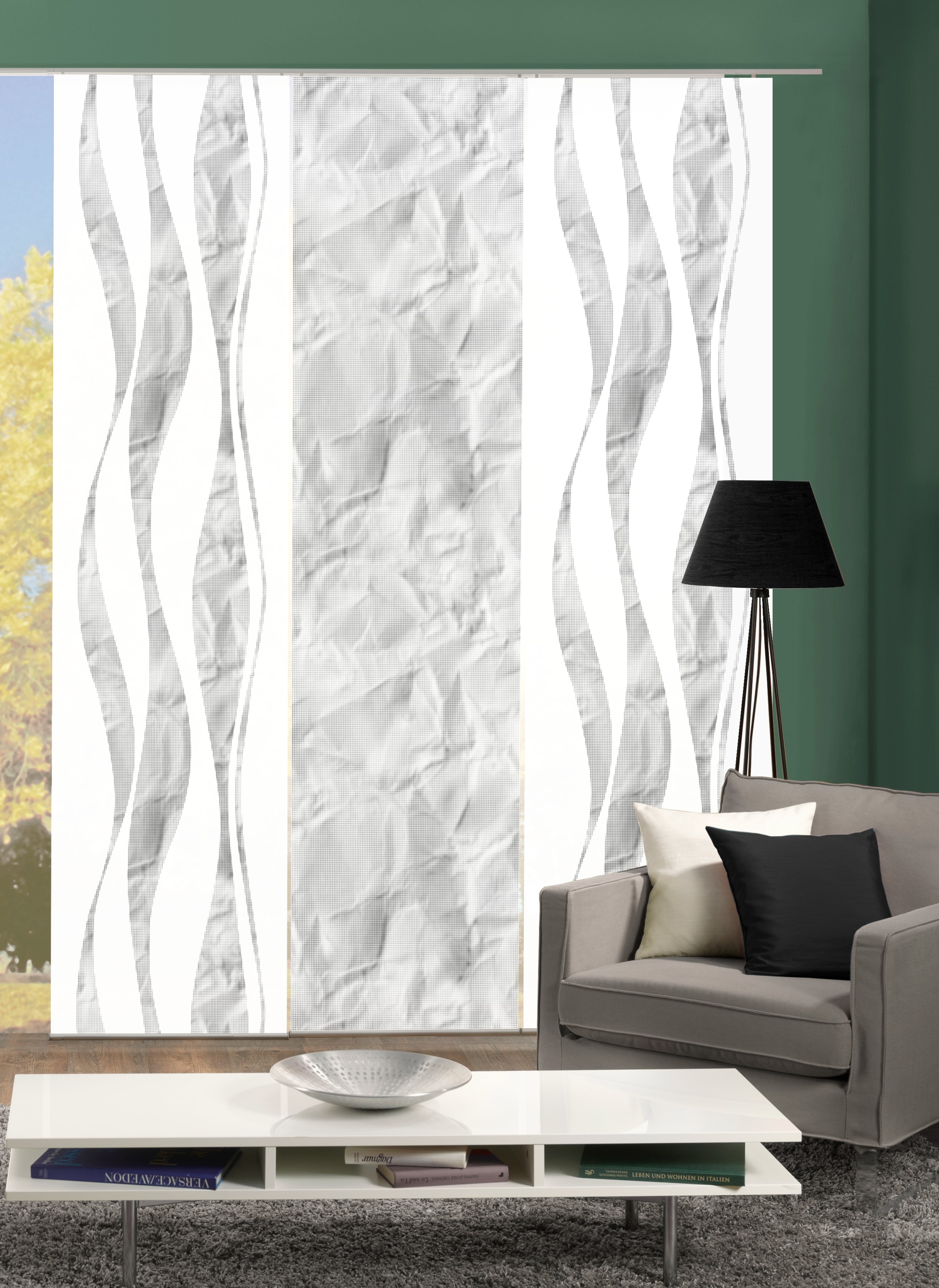 HOME WOHNIDEEN Schiebegardine "SOEREN" Paneelwagen 3 Stk. tlg. SCHIEBEVORHA günstig online kaufen