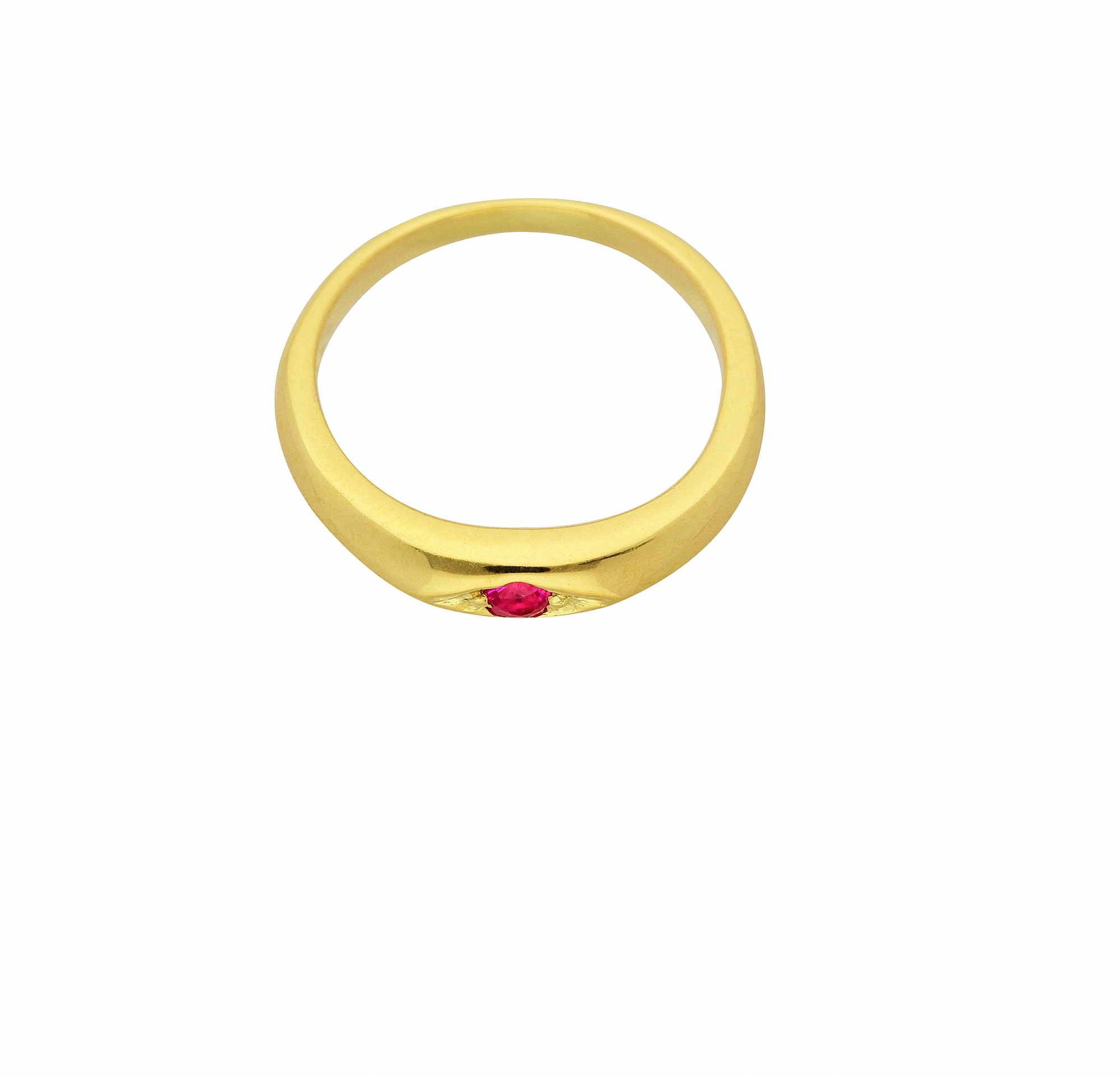 Adelia´s Kettenanhänger »Damen Goldschmuck 585 Gold Anhänger Taufring mit Rubin Ø 10,1 mm«, 585 Gold Goldschmuck für Damen