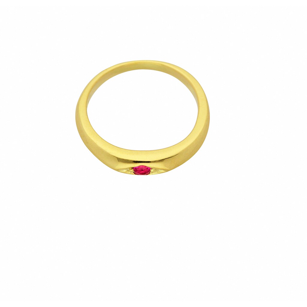 Adelia´s Kettenanhänger »Damen Goldschmuck 585 Gold Anhänger Taufring mit Rubin Ø 10,1 mm«