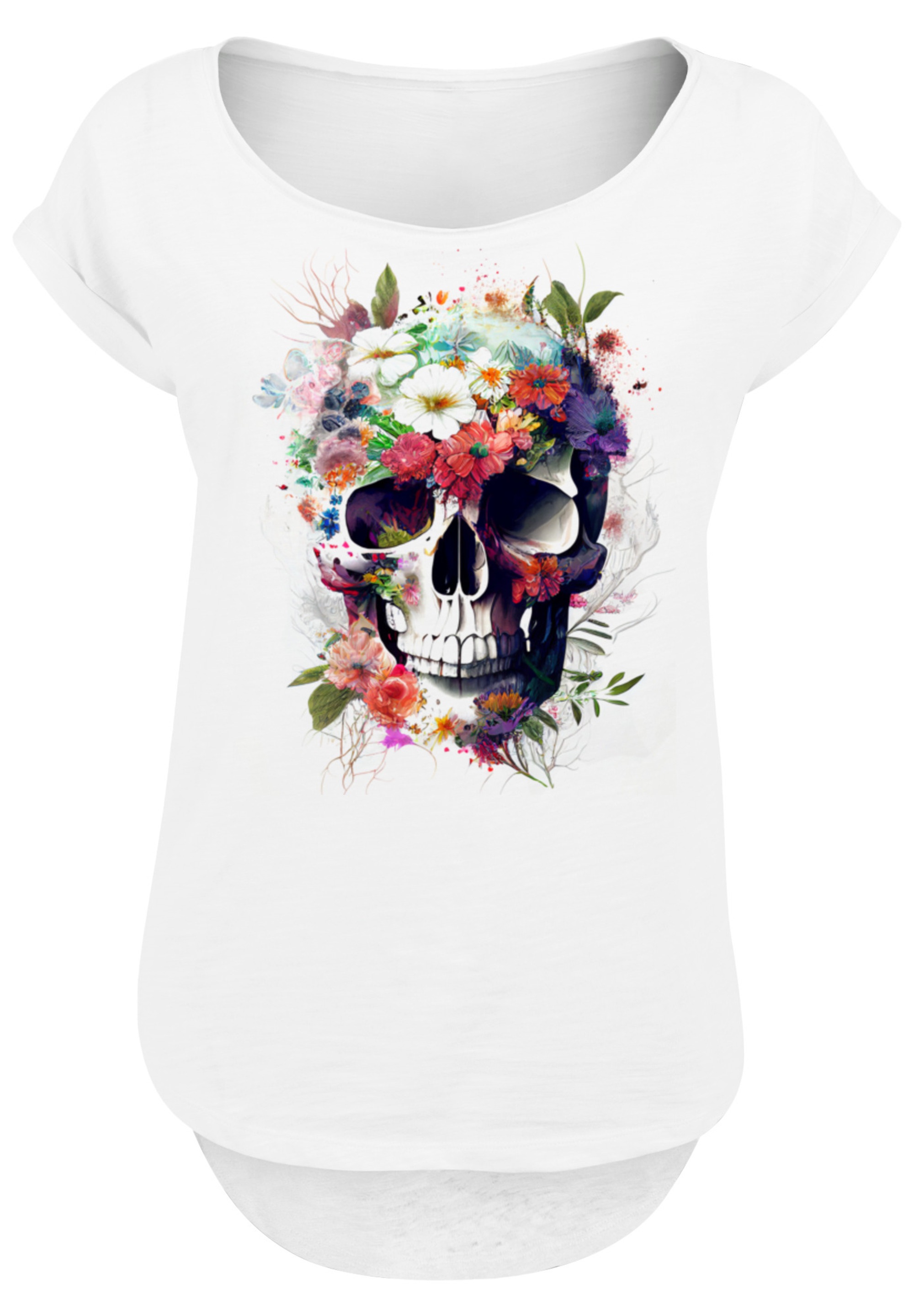 F4NT4STIC T-Shirt "Totenkopf Blumen", Print günstig online kaufen