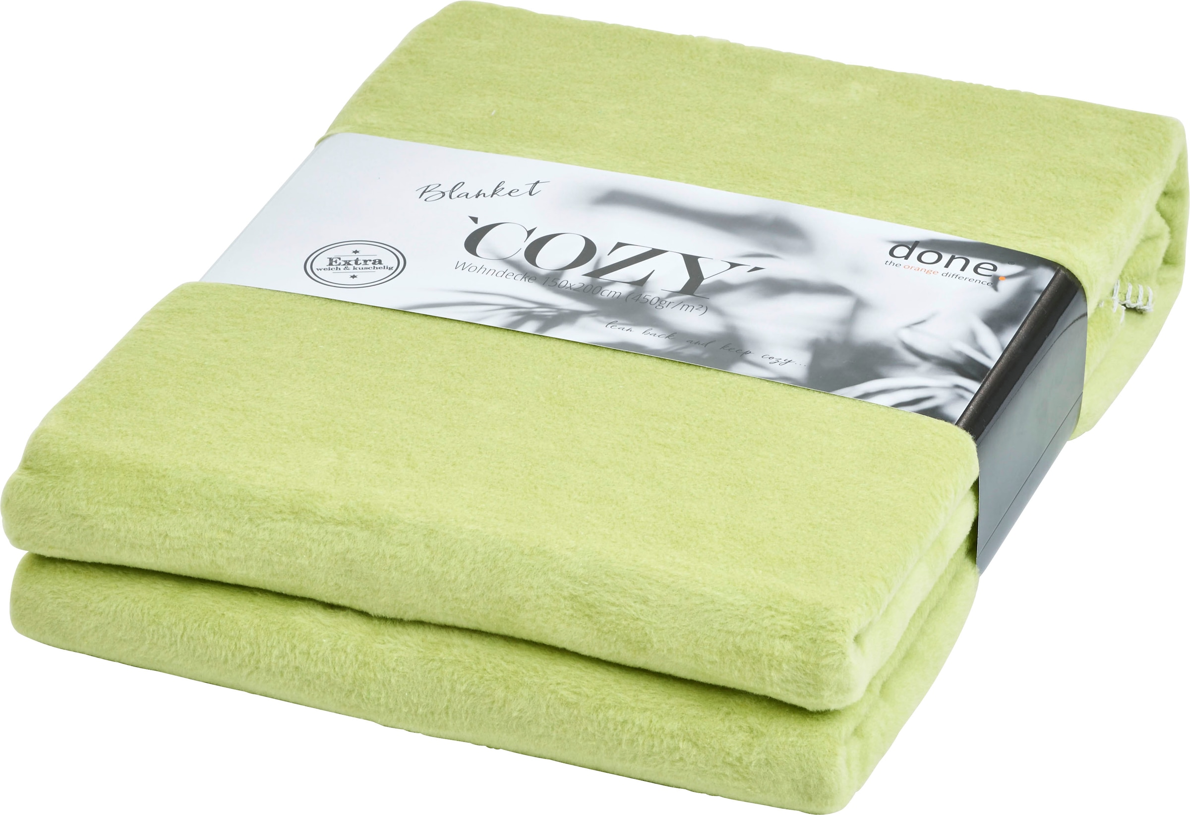 done.® Wohndecke »Cozy«, geketteltem Zierstich, Baumwolle, unifarben