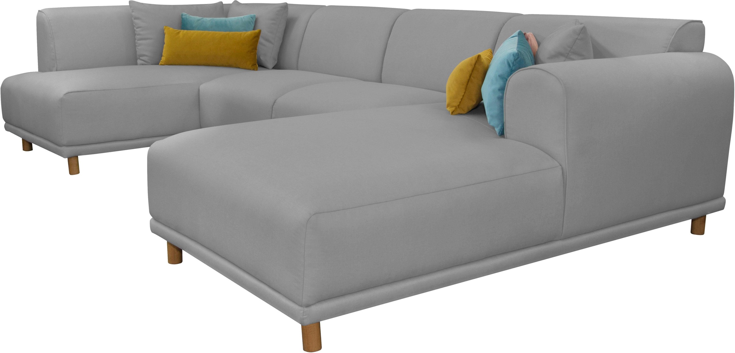 Thumbnail - OTTO home Wohnlandschaft "Maroon U-Form" in skandinavischem Design, mit losen Kissen