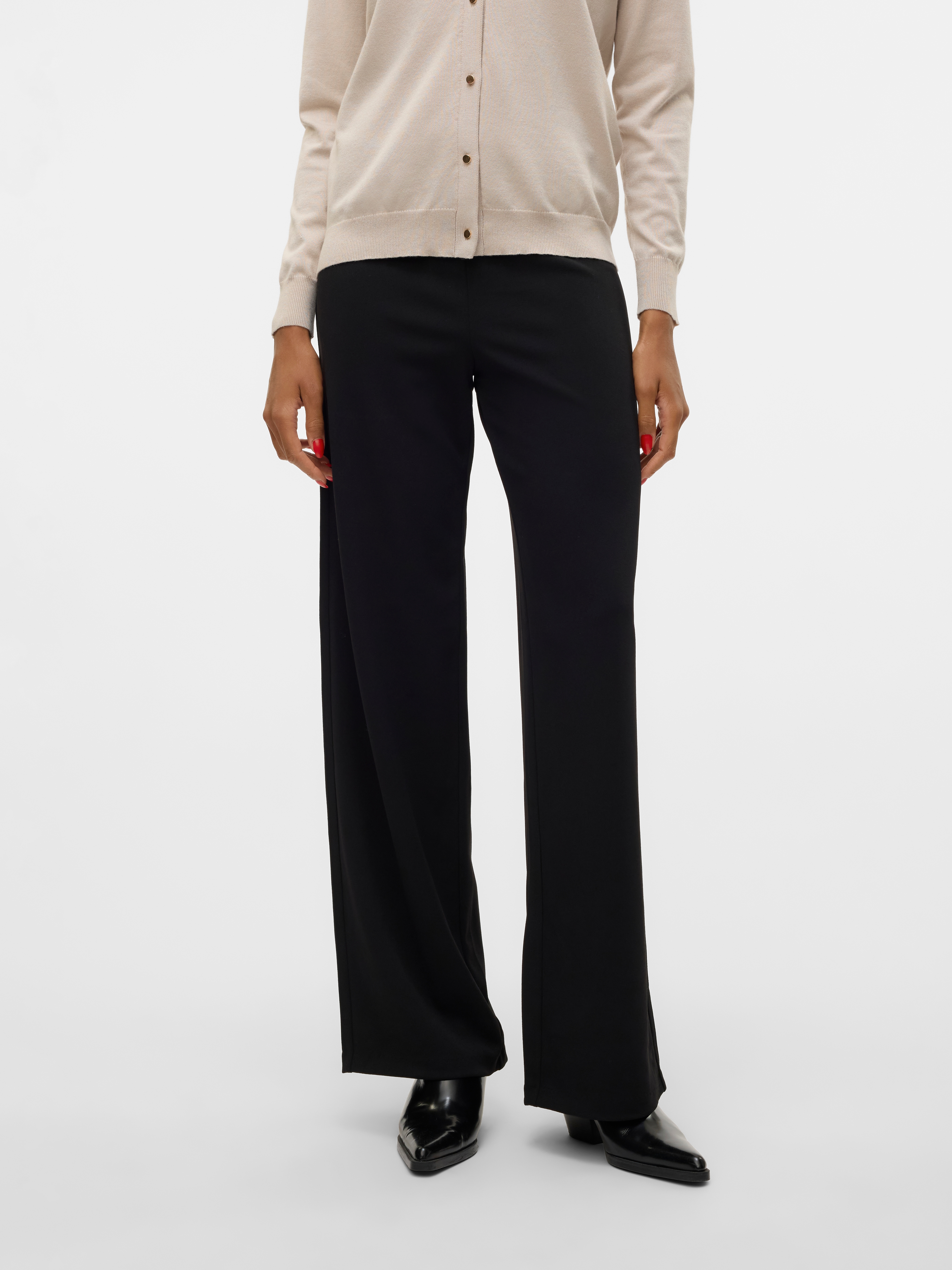 Vero Moda Schlupfhose "VMBERLIN ZAMIRA MW WIDE PANT NOOS" Materialmix
