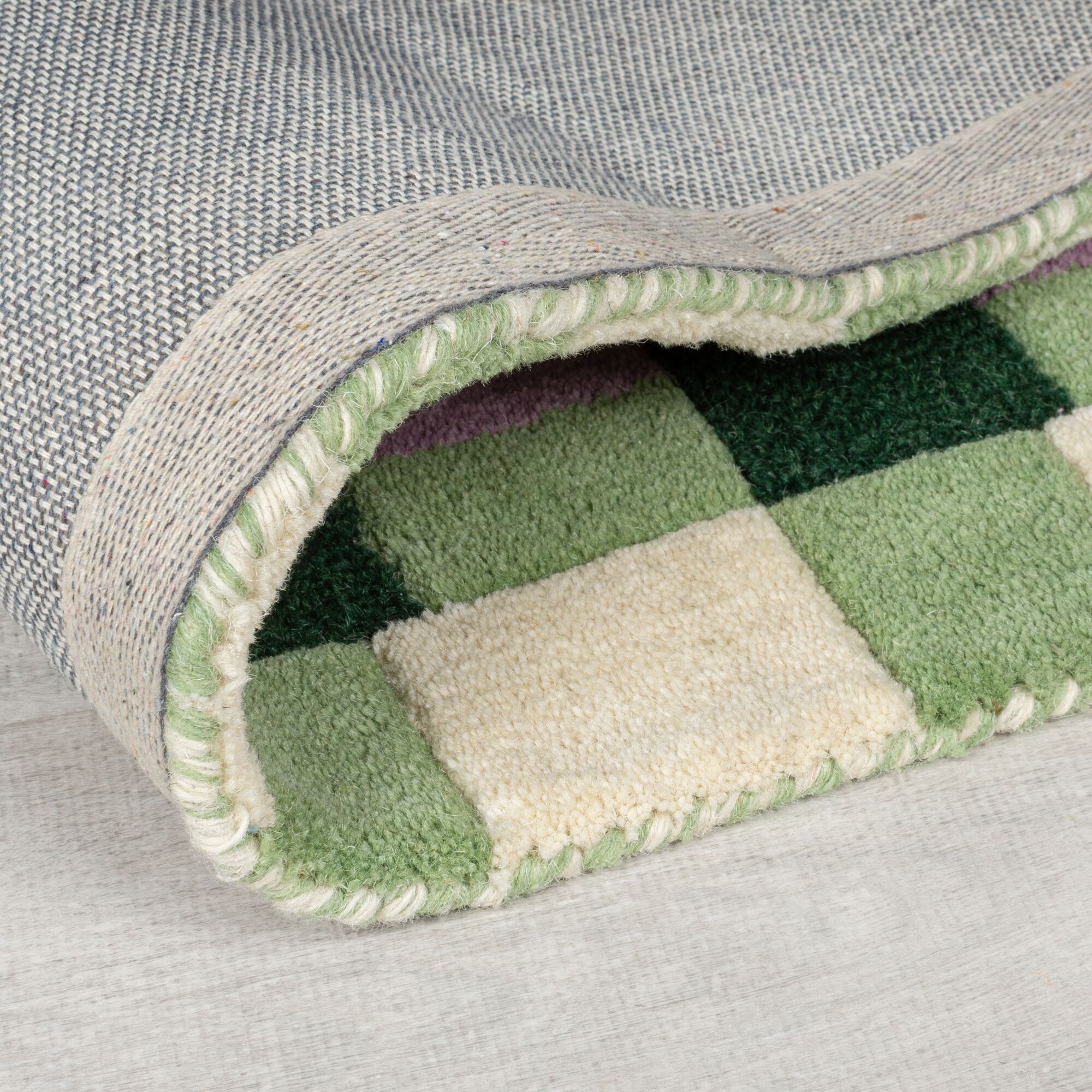 FLAIR RUGS Wollteppich »Kai Wool Border«, rechteckig, 10 mm Höhe, Kai Wool Border Läufer Teppich