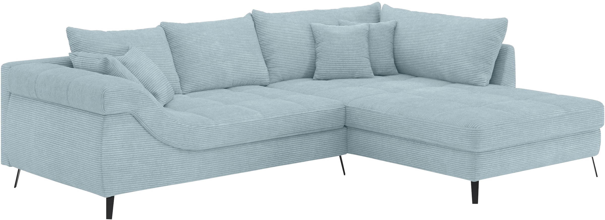 Mr. Couch Ecksofa "Portofino L-Form", 4 Bezugsqualitäten, 13,5 cm hohe Meta günstig online kaufen
