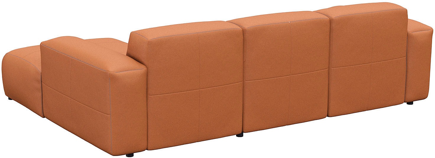FLEXLUX Ecksofa »Lucera Chaislongue rechts oder links, L-Form, bequem«, modern & anschmiegsam, Kaltschaum, Stahl-Wellenunterfederung