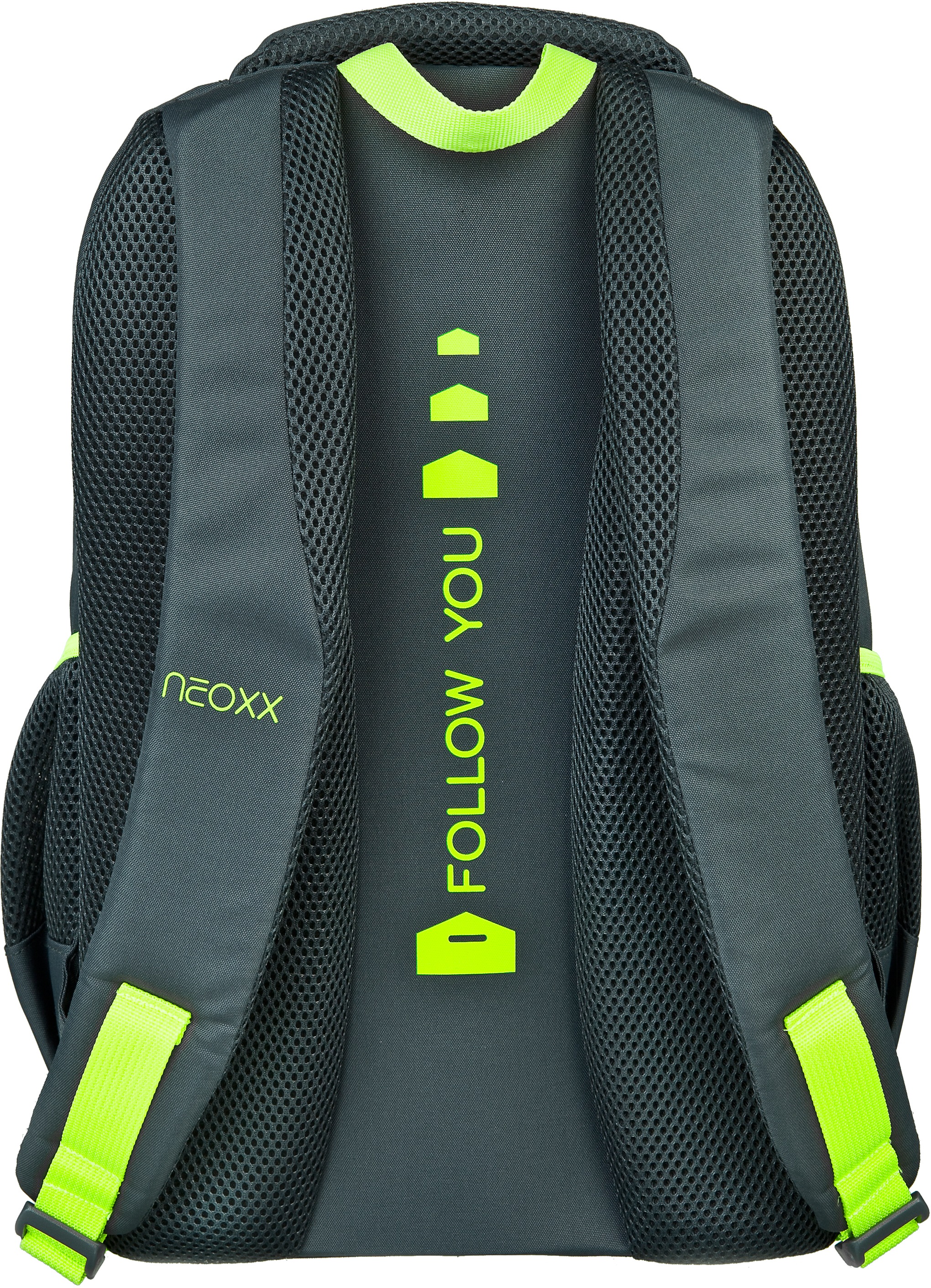 neoxx Schulrucksack »Fly, Boom«, Reflektionsnaht, aus recycelten PET-Flaschen