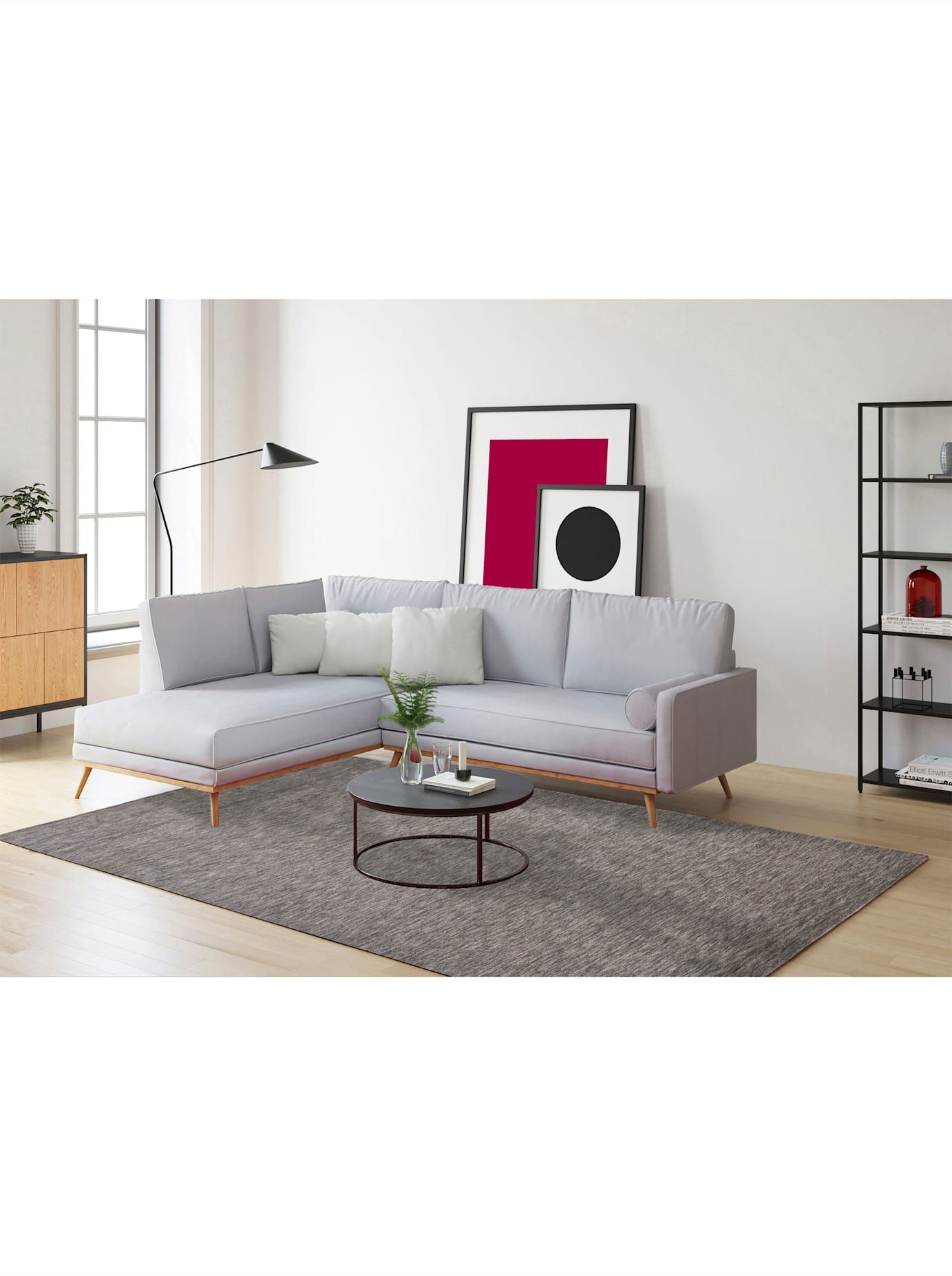 Teppich HEINE HOME Gr. 8, grau, B:190cm H:13mm L:290cm, Wolle, Teppiche, Teppich 2