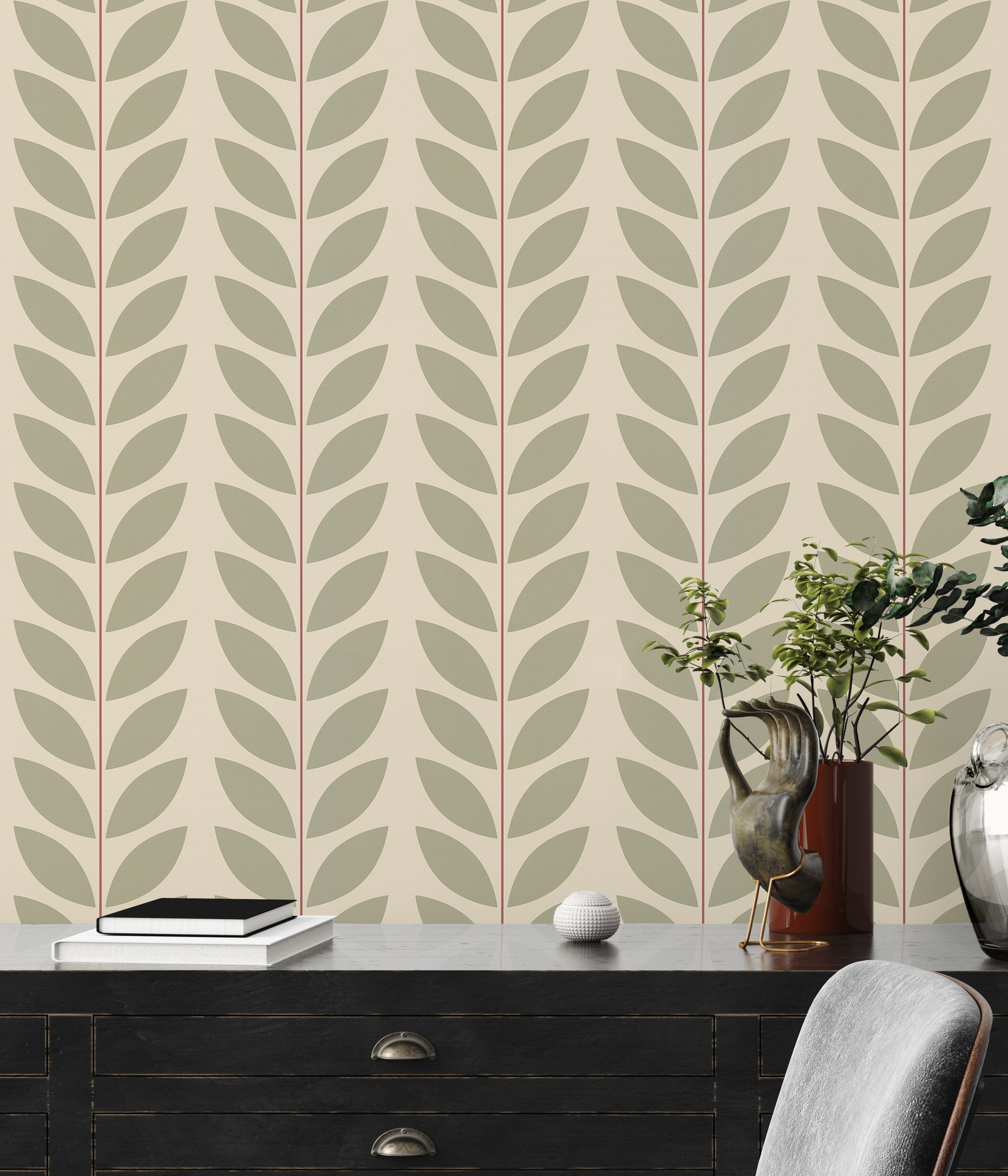 A.S. Création Vliestapete "Retro Blätter" botanisch leicht strukturiert Vliestapete Blättermotiv botanisch Retro, versch. Farben