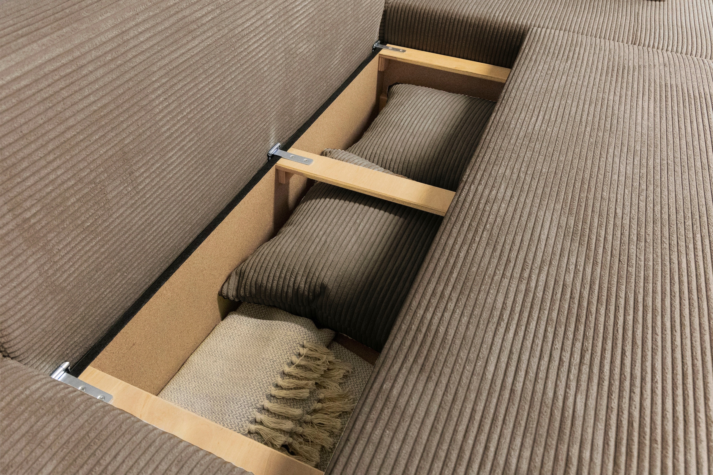 Jockenhöfer Gruppe Wohnlandschaft »U-Form, B: 260 cm« mit Bettfunktion & Bettkasten