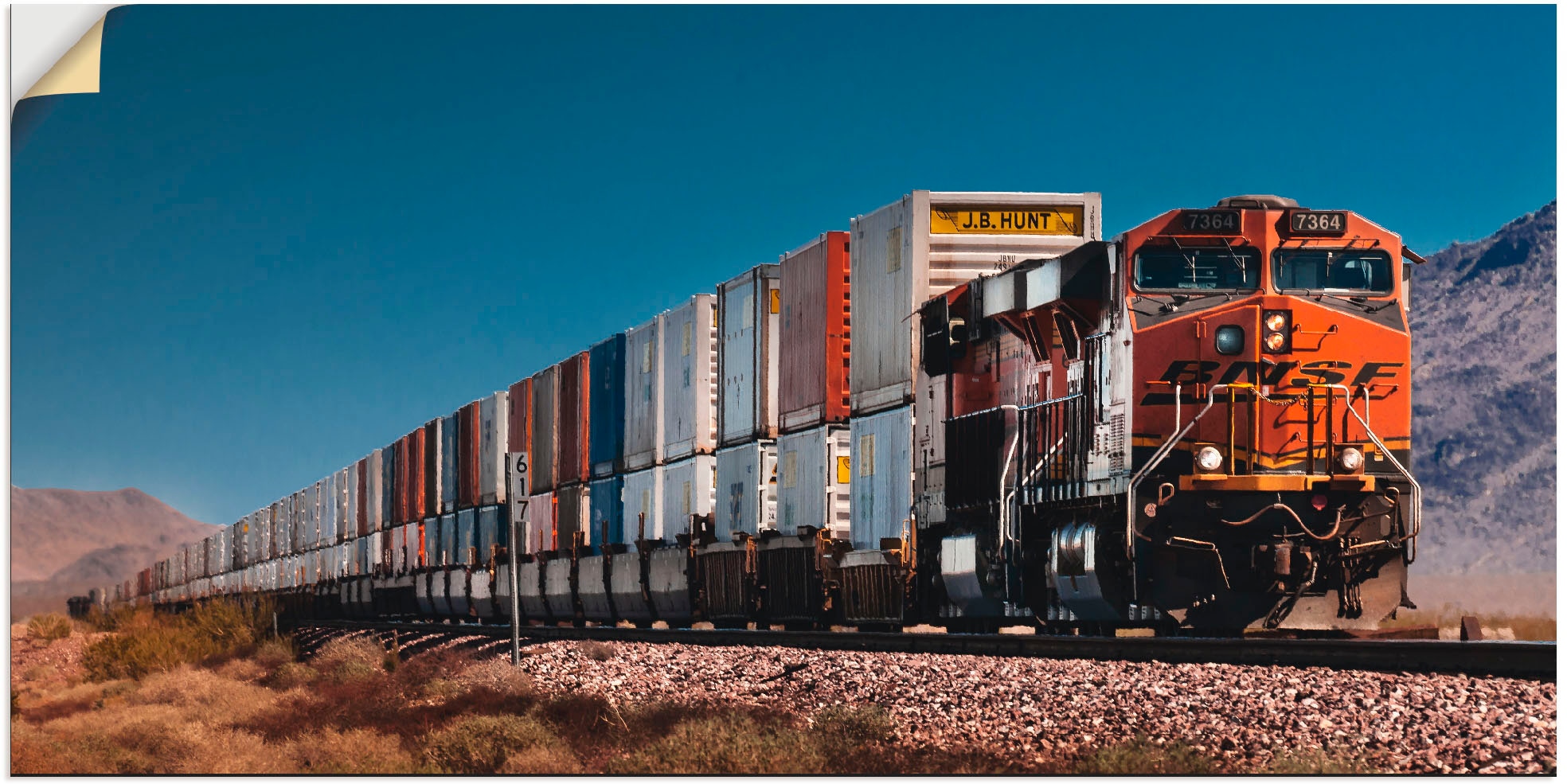 Artland Wandbild "Güterzug BNSF Kalifornien", Züge, (1 St.), als Poster, Wandaufkleber in verschied. Größen