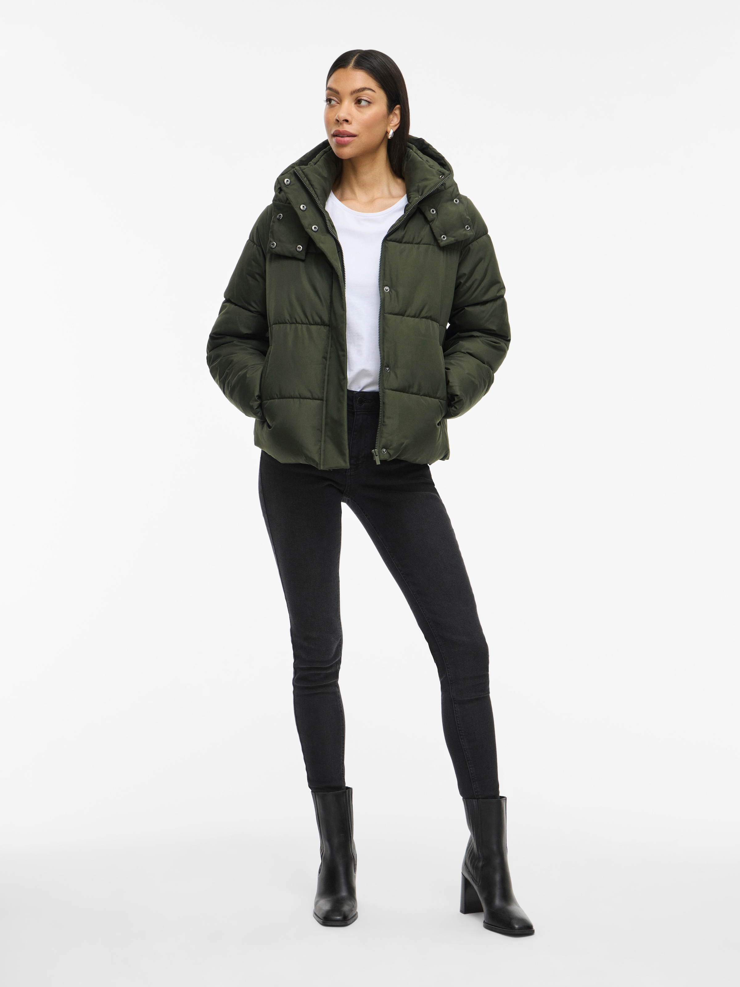 Vila Steppjacke »VIMILJA PADDED PUFFER - NOOS«, mit Kapuze
