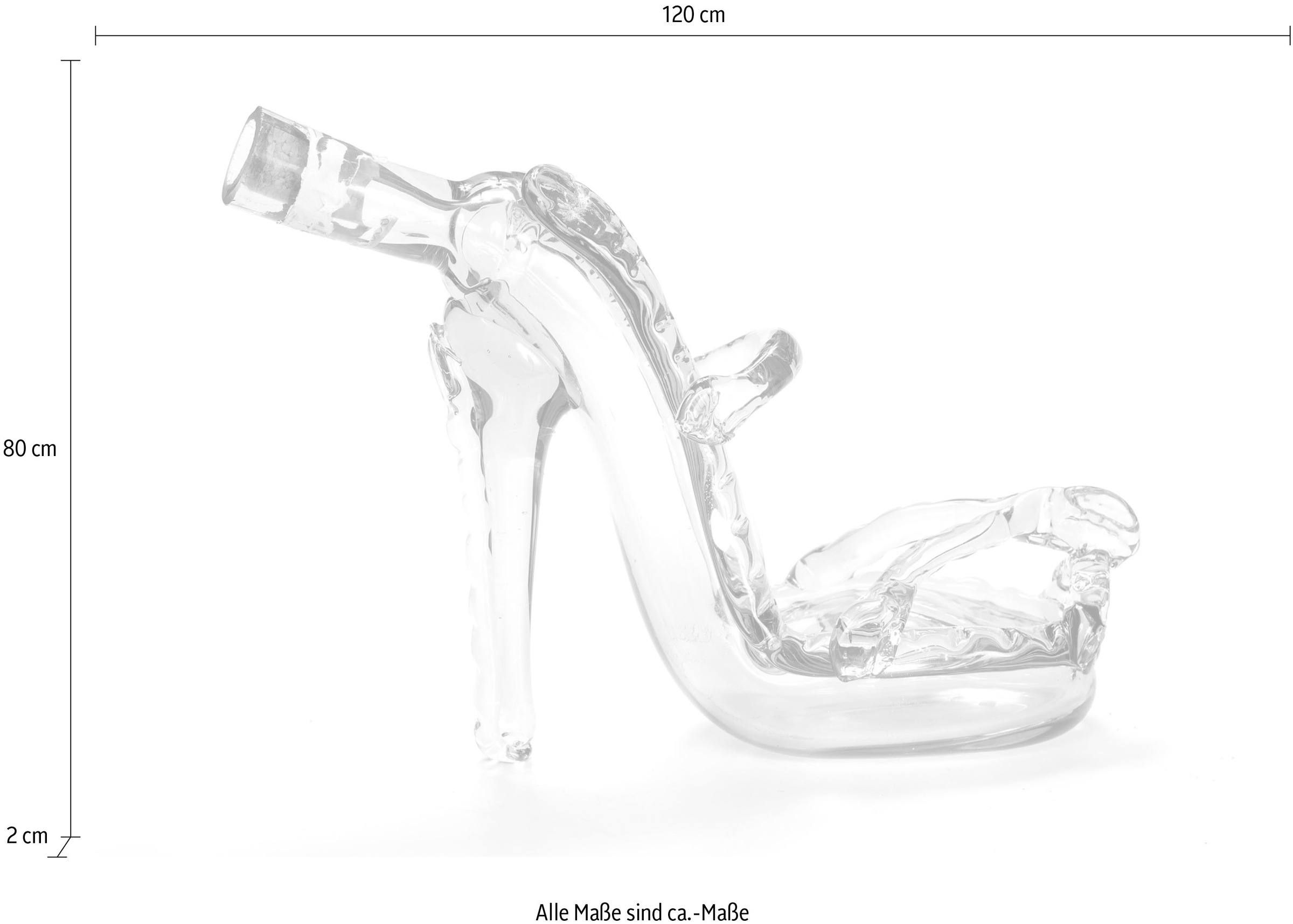 queence Leinwandbild »Glasflasche in S«, Schuh-Schuhe-Kunst-Getränke, Premium-Leinwandstoff, Handarbeit aus Deutschland