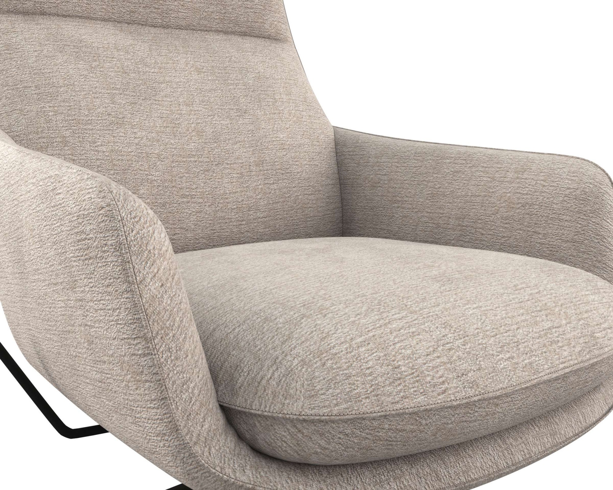FLEXLUX Drehsessel »Marinella, Relaxsessel, TV-Loungesessel, Polstersessel,«, Liegefunktion, drehbar, Fuß schwarz