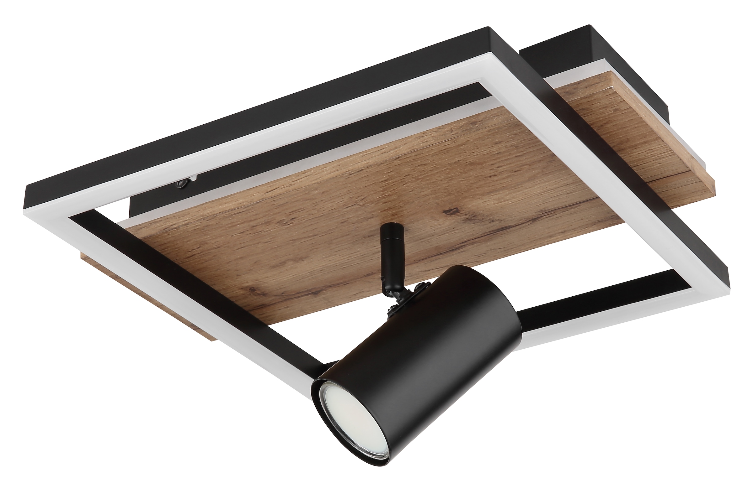GLOBO LIGHTING LED Deckenleuchte »KASSU«, Leuchtmittel LED-Modul | LED fest integriert, Deckenlampe/Wohnzimmer/Schlafzimmer/modern/Holz