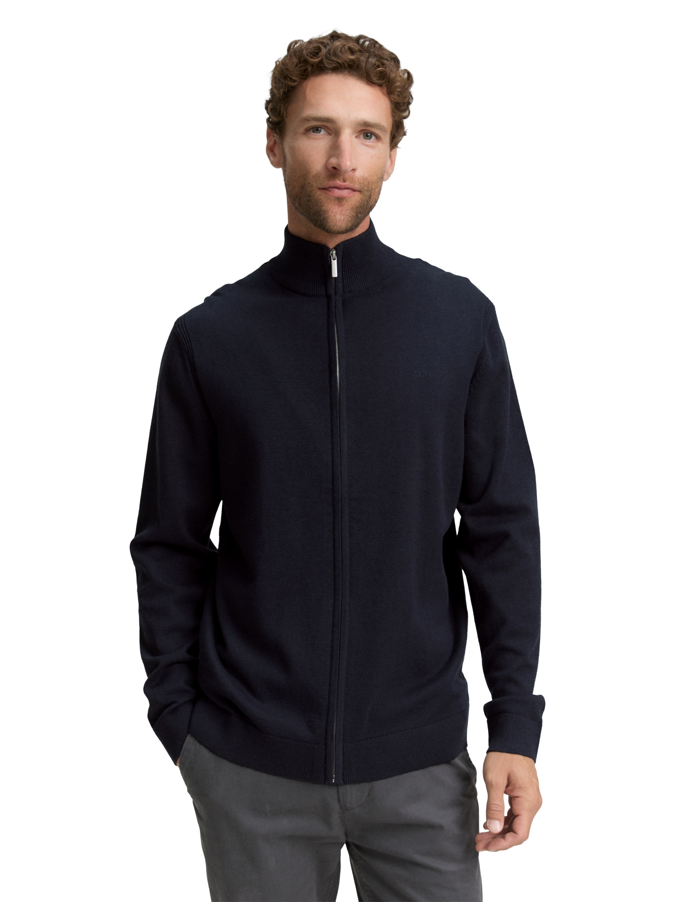 TOM TAILOR Strickjacke, mit Logo Stickerei günstig online kaufen