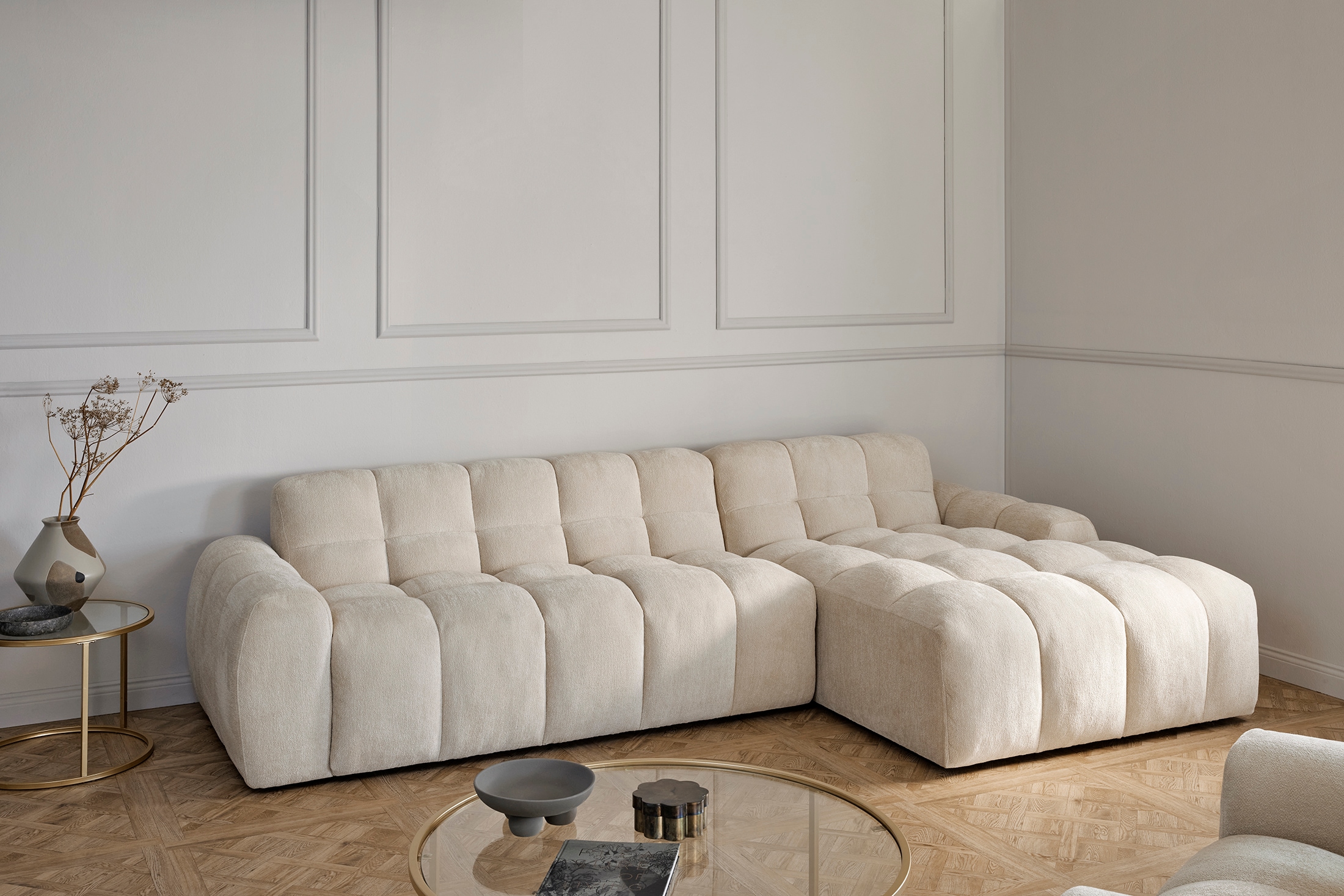 Jahnke Ecksofa »RELAX BUBBLE CORNER« Platz für bis zu 5 Personen,Taschenfederkernpolsterung,L-Form,B:305 cm
