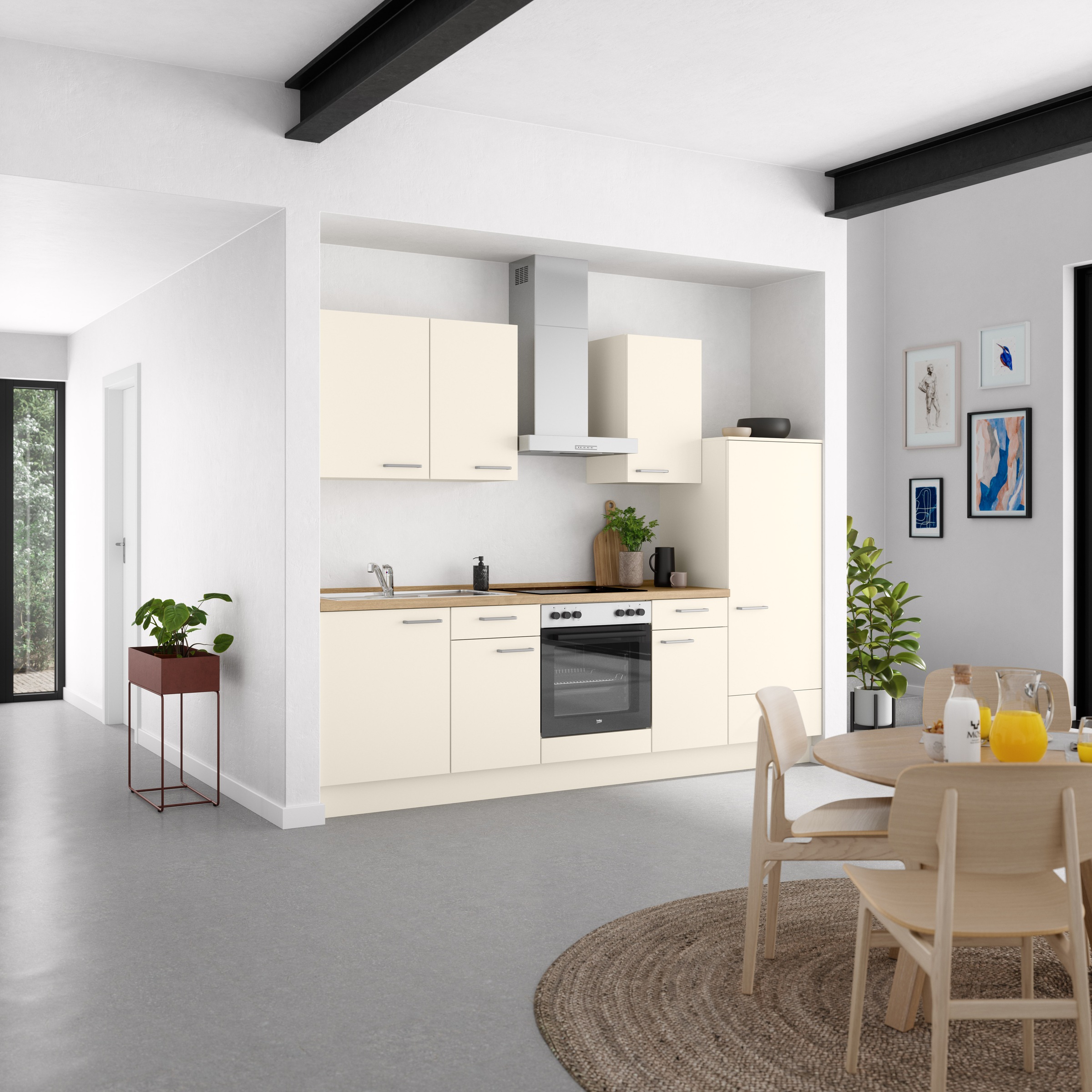 nobilia® Küchenzeile »"Touch I"«, vormontiert, Ausrichtung wählbar, Breite 270 cm, wahlw. mit E-Geräten
