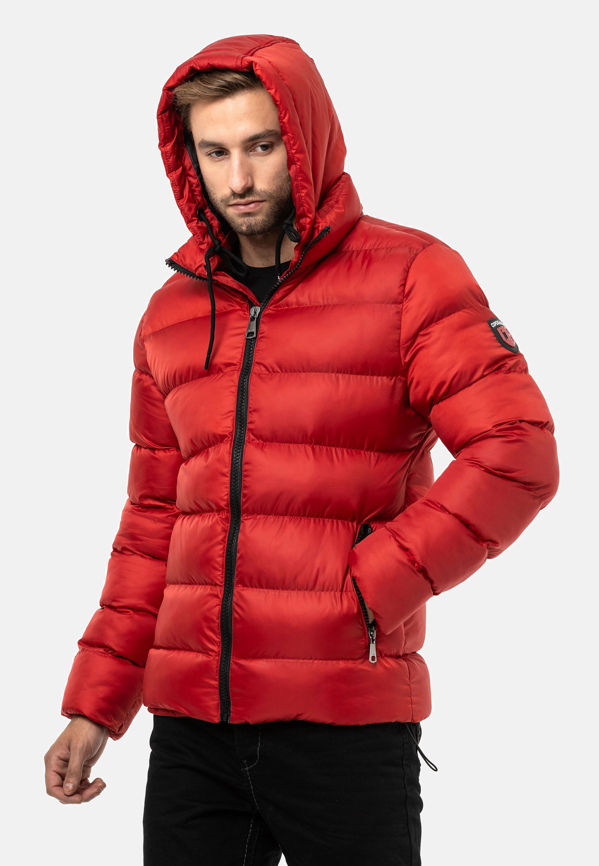 Cipo & Baxx Winterjacke »Jacke«, mit Kapuze, im Steppdesign