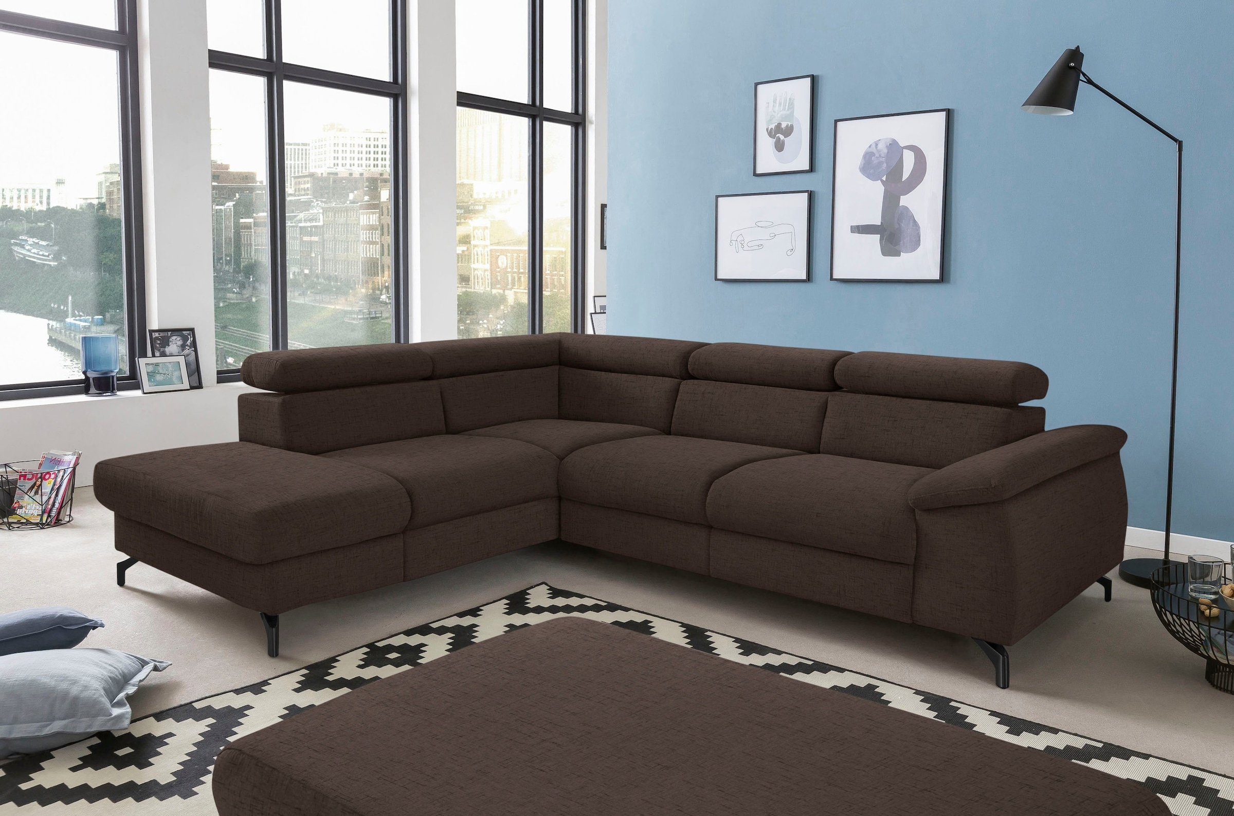 COTTA Polstergarnitur "Komaris L-Form", (Set), Set bestehend aus: Ecksofa m günstig online kaufen