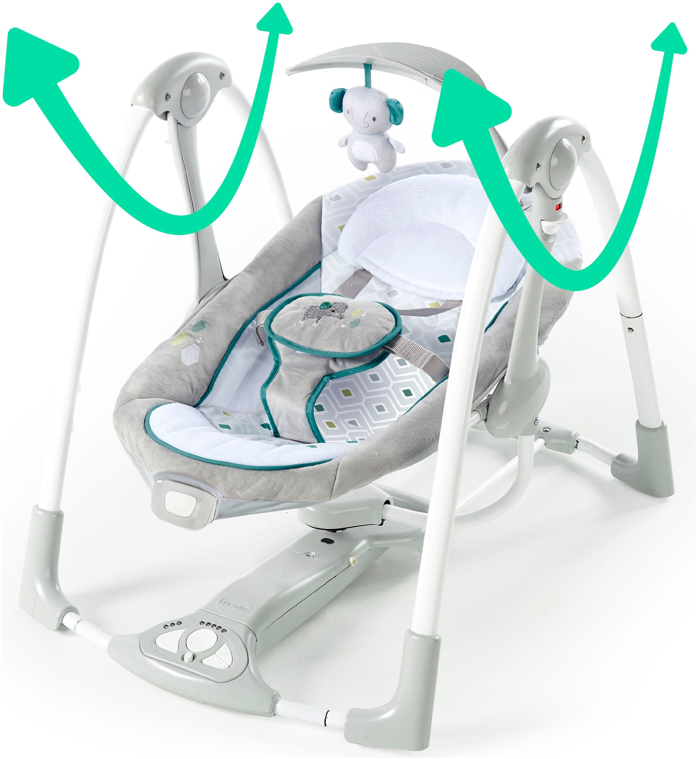 ingenuity Babyschaukel »ConvertMe Swing-2-Seat Portable Swing - Nash«, mit automatischer Schaukelfunktion und Sound-Effekt