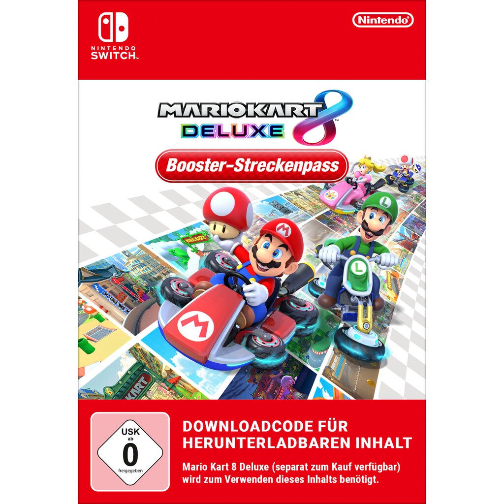 Nintendo Switch Konsolen-Set, inkl. Mario Kart 8 + Boosters + Nintendo Switch Online Mitgliedschaft