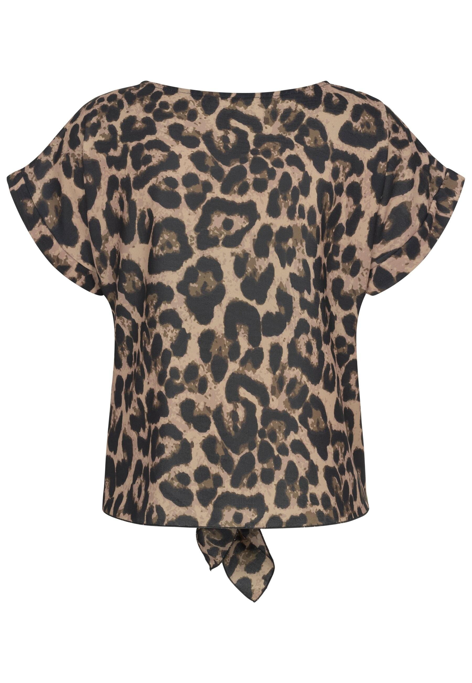 CLOUD 5IVE T-Shirt "CLOUD 5IVE Top withknot detail and leo print", 1 Stk. günstig online kaufen