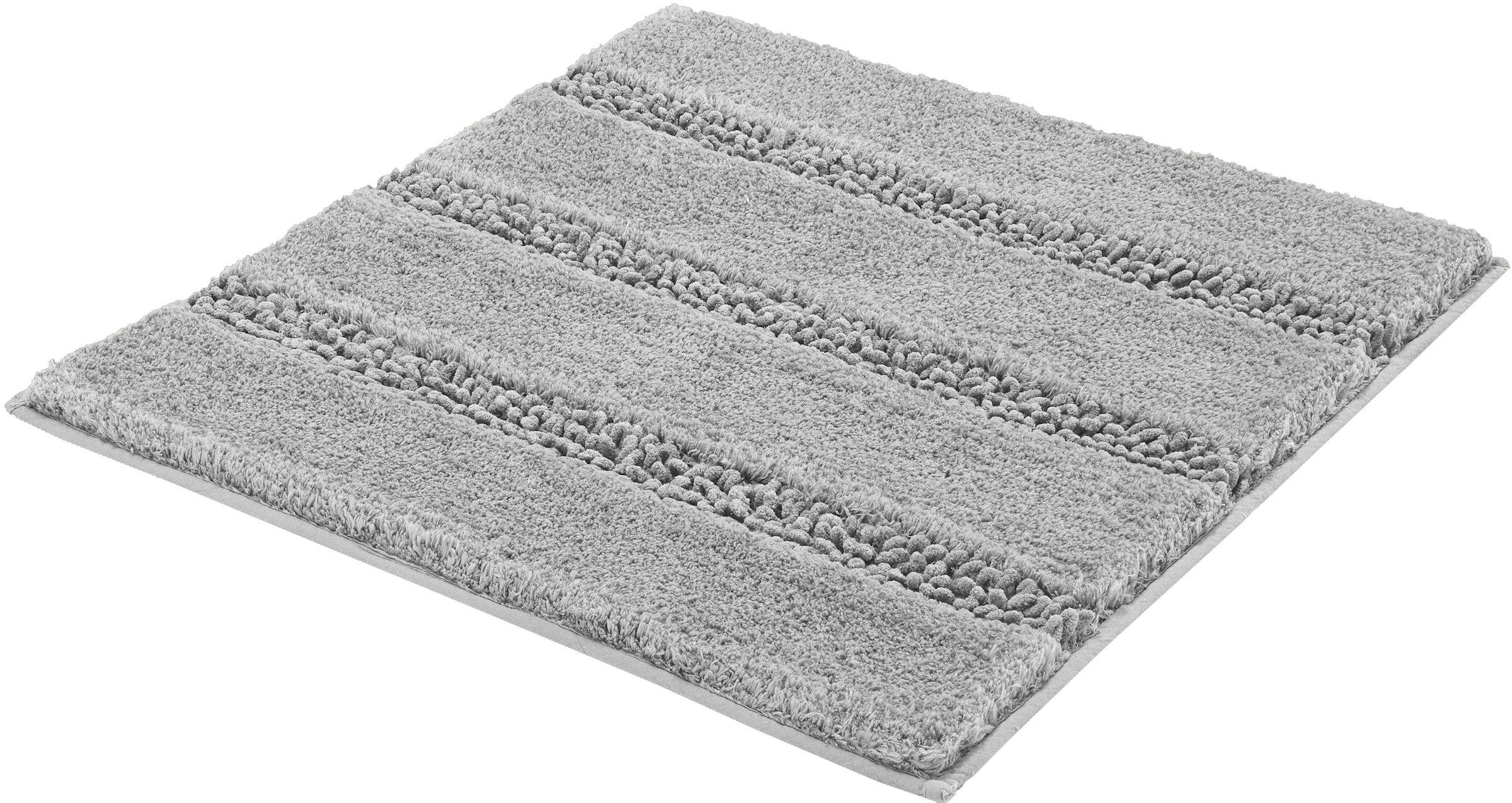 Kleine Wolke Badematte »Monrovia«, rutschhemmend beschichtet, fußbodenheizungsgeeignet, Badteppich, Uni Farben, gestreift, aus Mikrofaser, waschbar