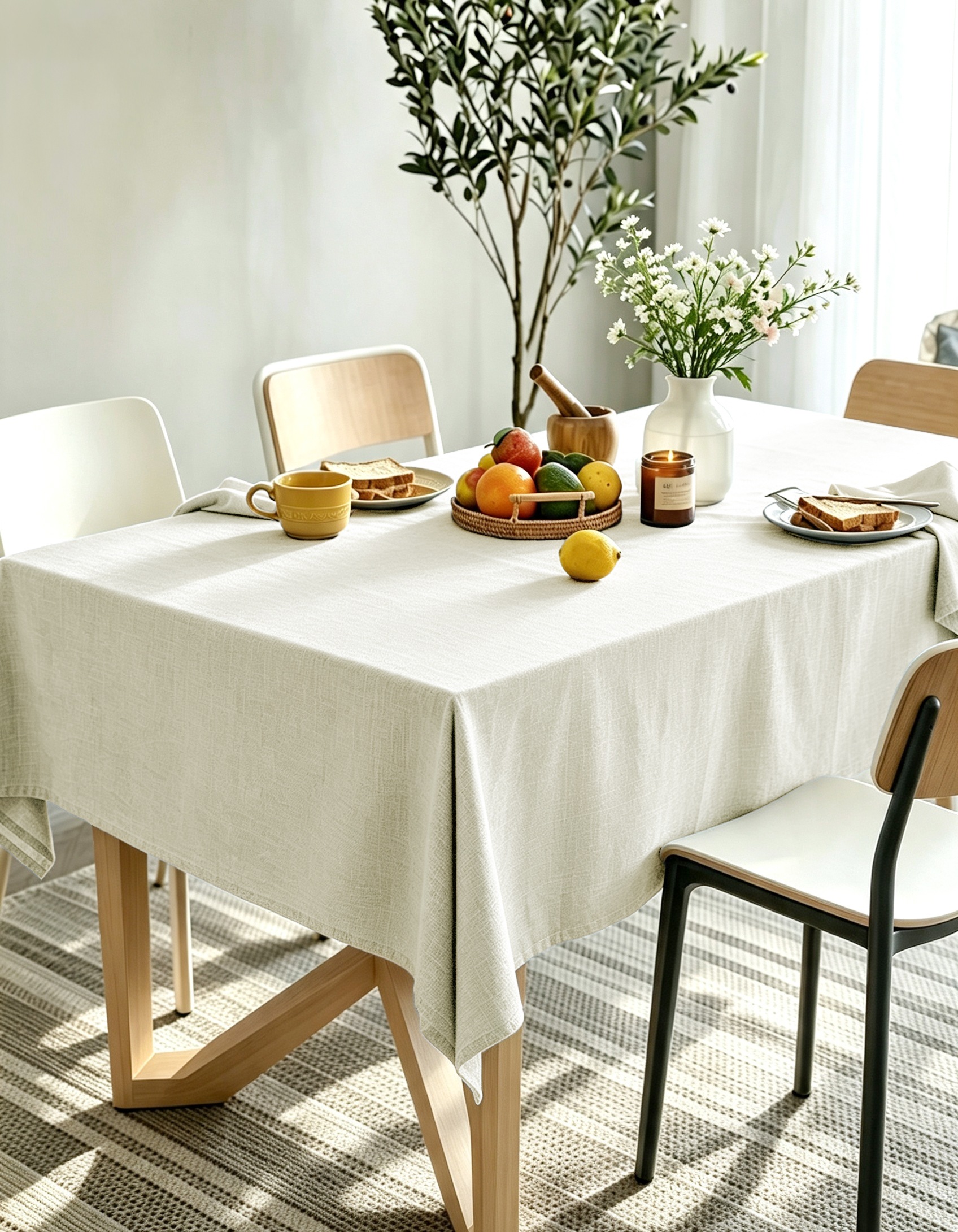 OTTO home Tischdecke "Ozzie in eckig und rund" Formstabil & pflegeleicht, eckig oder rund, Dekoration