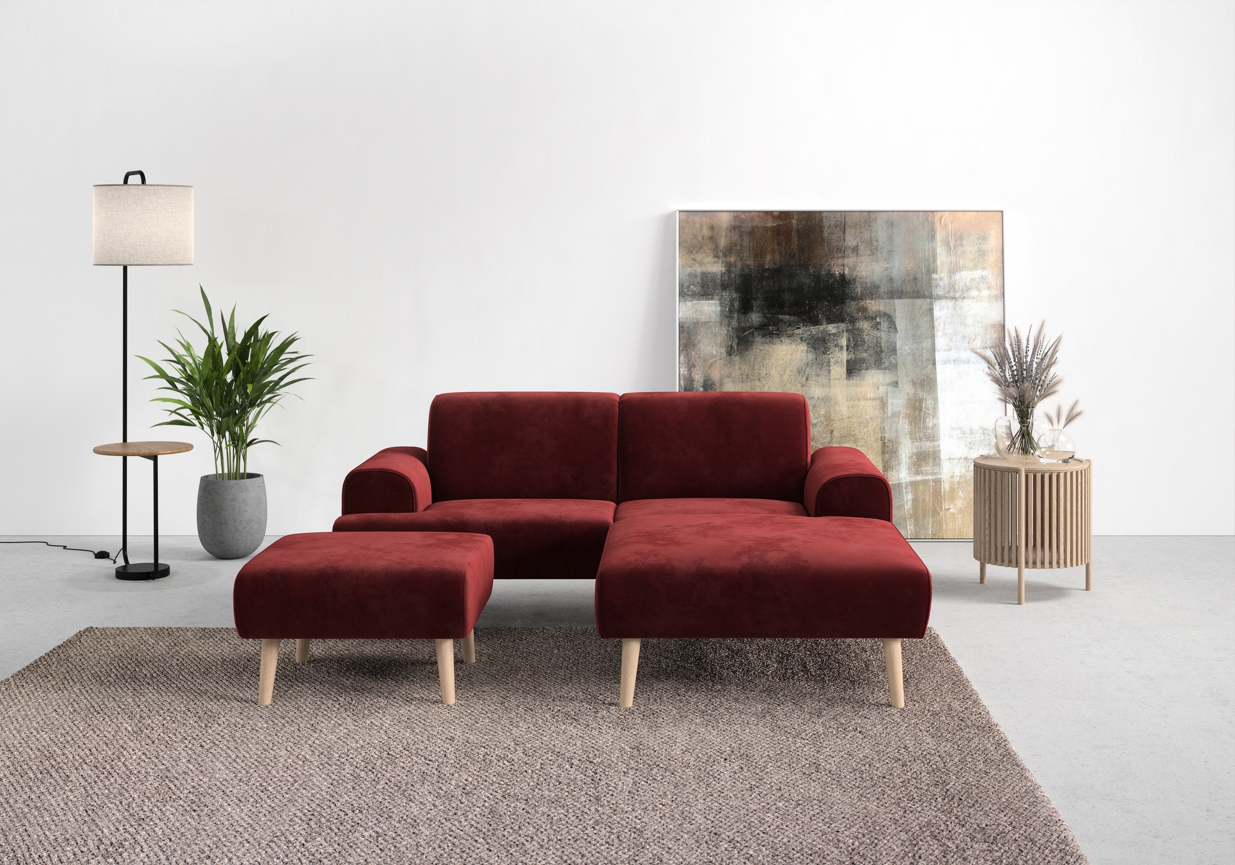 Home affaire Ecksofa »Swift Scandic Design, komfortabler Federkern, Breite 192cm, L-Form« Federkern-Polsterung, B/T/H: 192/83/176 cm