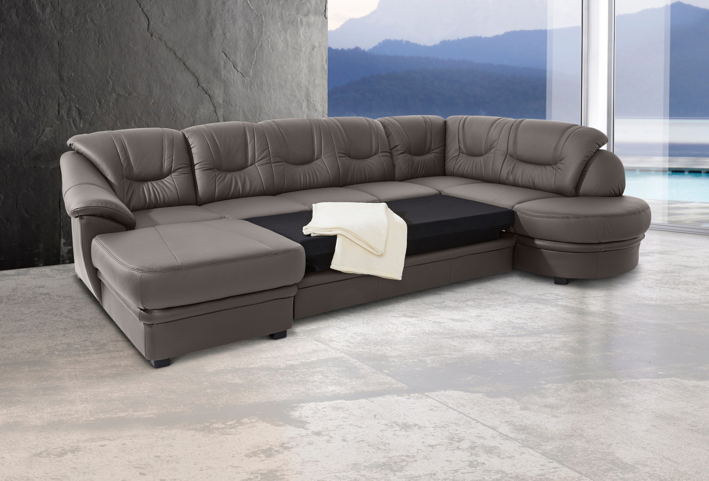 sit&more Wohnlandschaft »Savoni U-Form«, wahlweise mit Bettfunktion