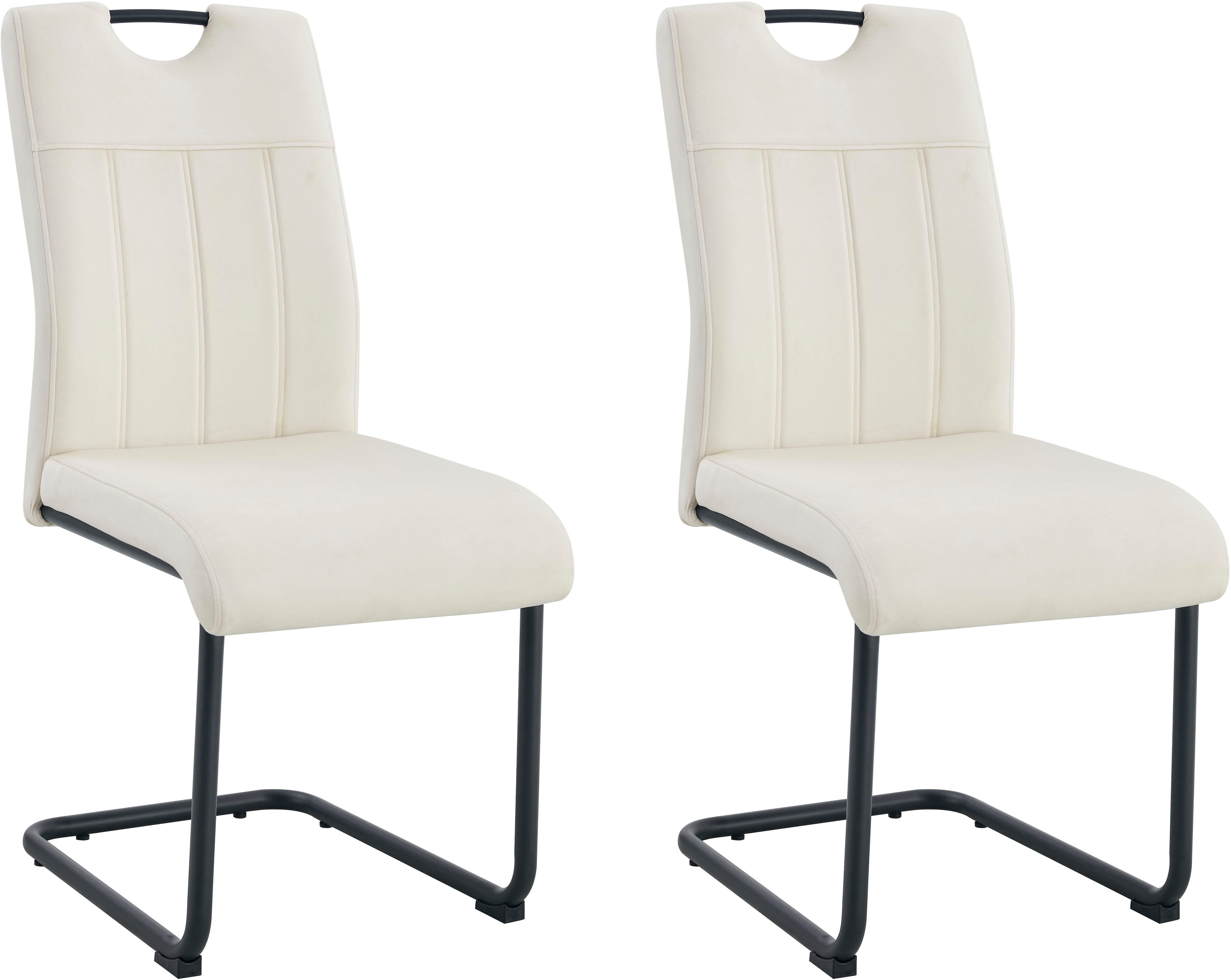 Home affaire Esszimmerstuhl "BRANDON, 2er Set, mit Metallgestell in matt schwarz" (Set) 2 Stk.in verschiedenen Farben, Belsatbarkeit pro Stuhl 120 kg