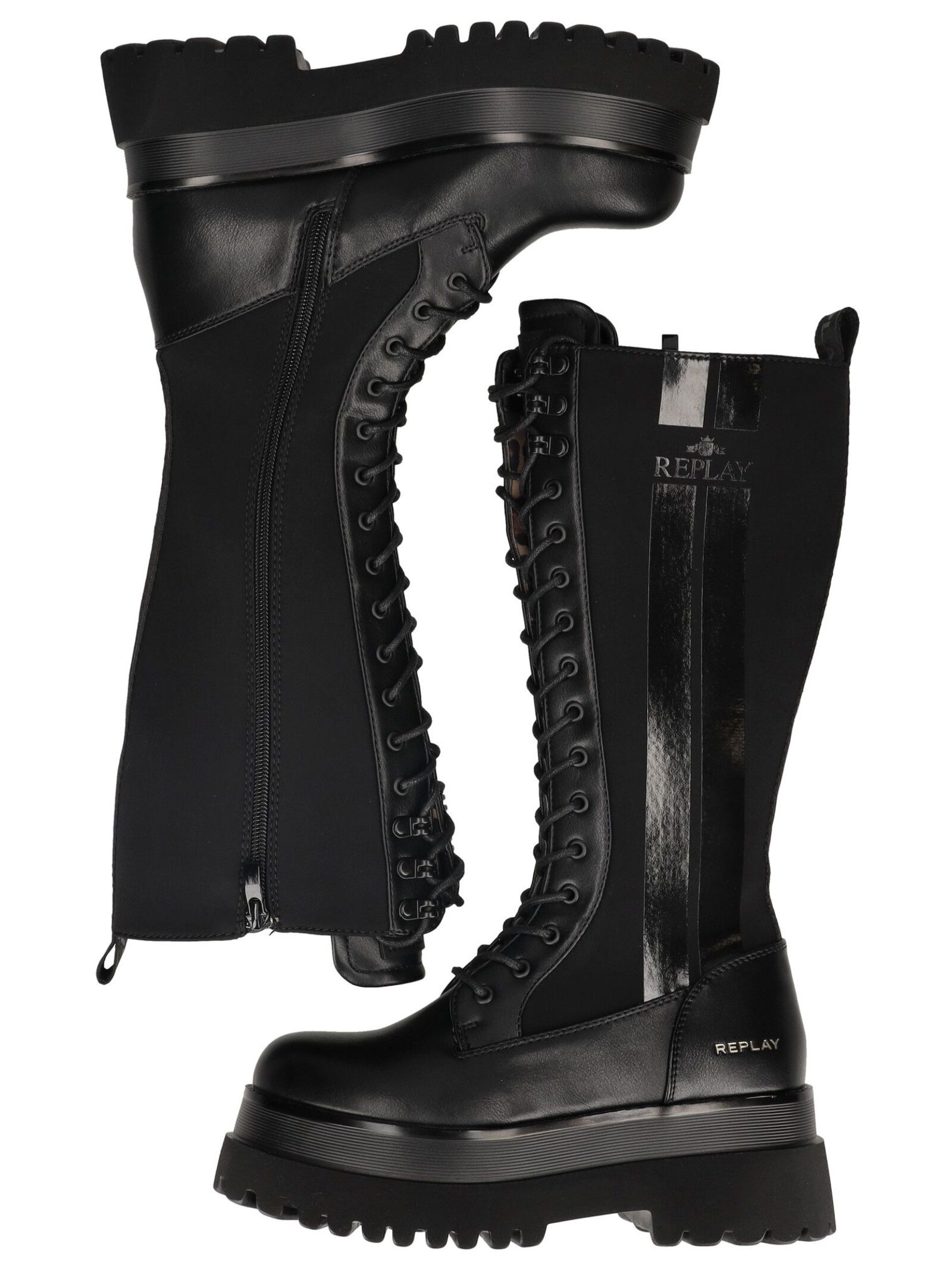 Replay Schnürstiefel »Replay Stiefel Lederimitat/Textil«