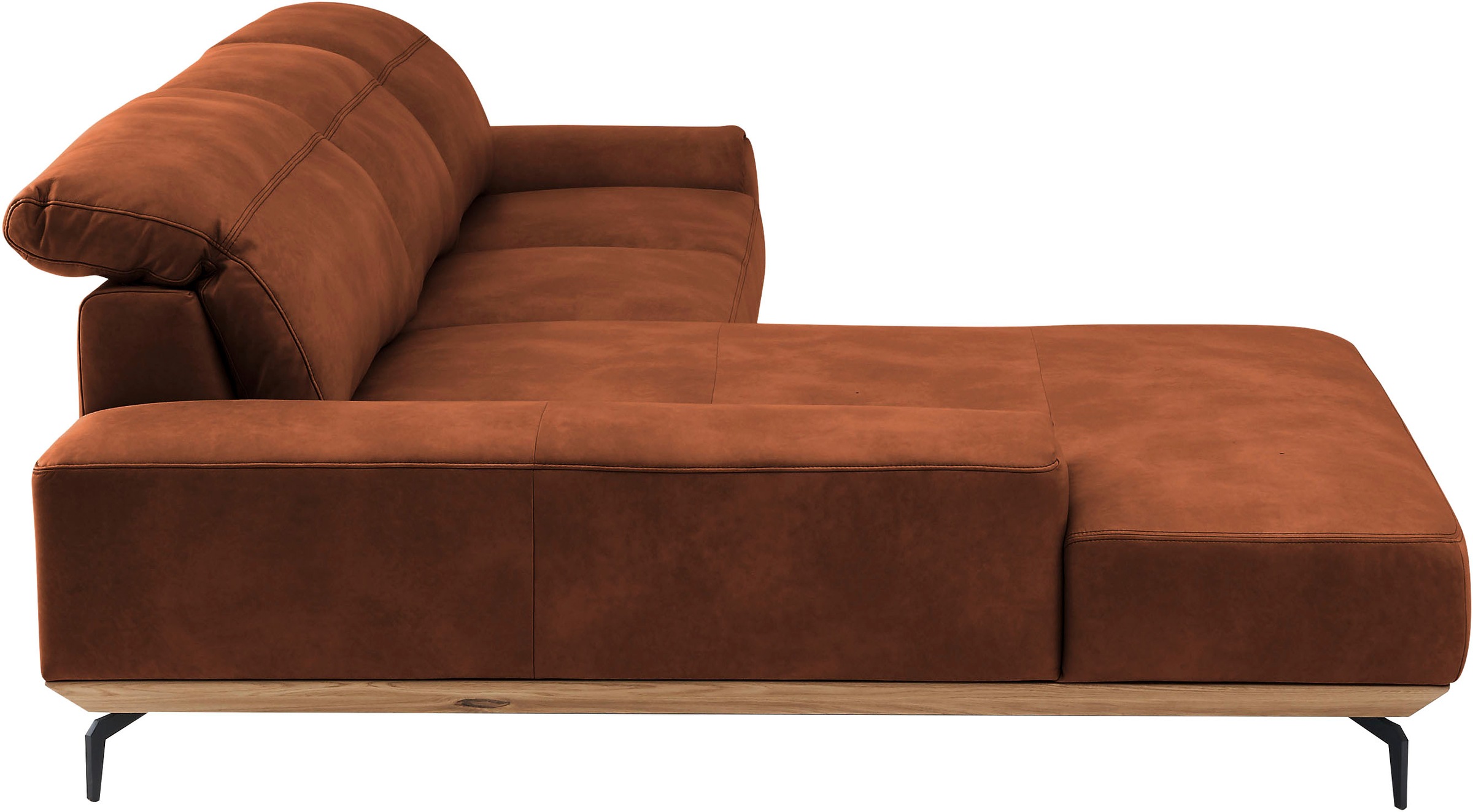 Musterring Wohnlandschaft »MR 2490«, Fuß schwarz, Sitzhöhe 48cm, wahlweise mit Funktionen, Maße 342x207 cm