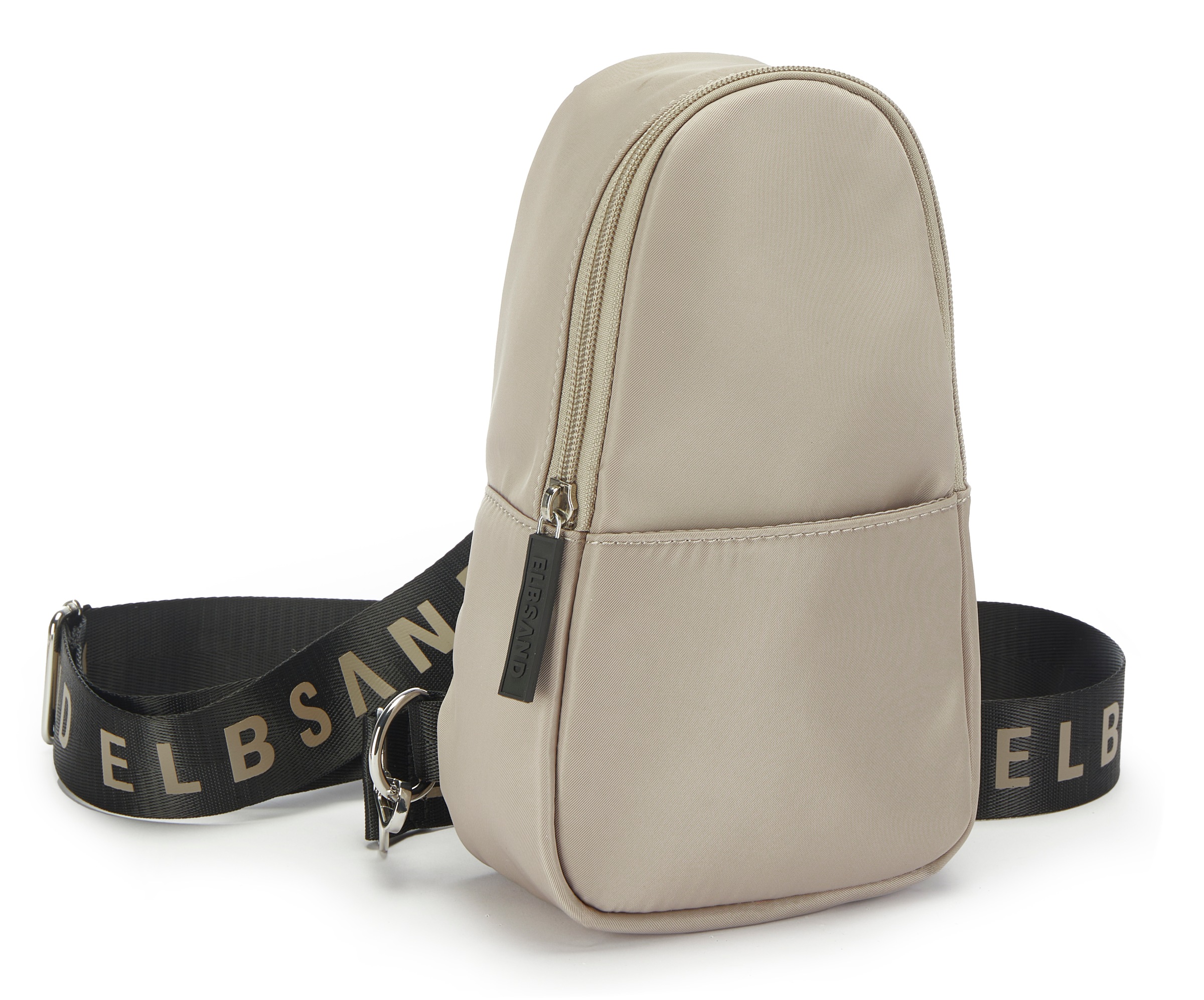 ELBSAND Damen Umhängetasche "kleiner Rucksack", beige, Stoff, Textil, unifarben, Taschen, Crossbody Bag, Handtasche, Schultertasche, Mini Bag VEGAN