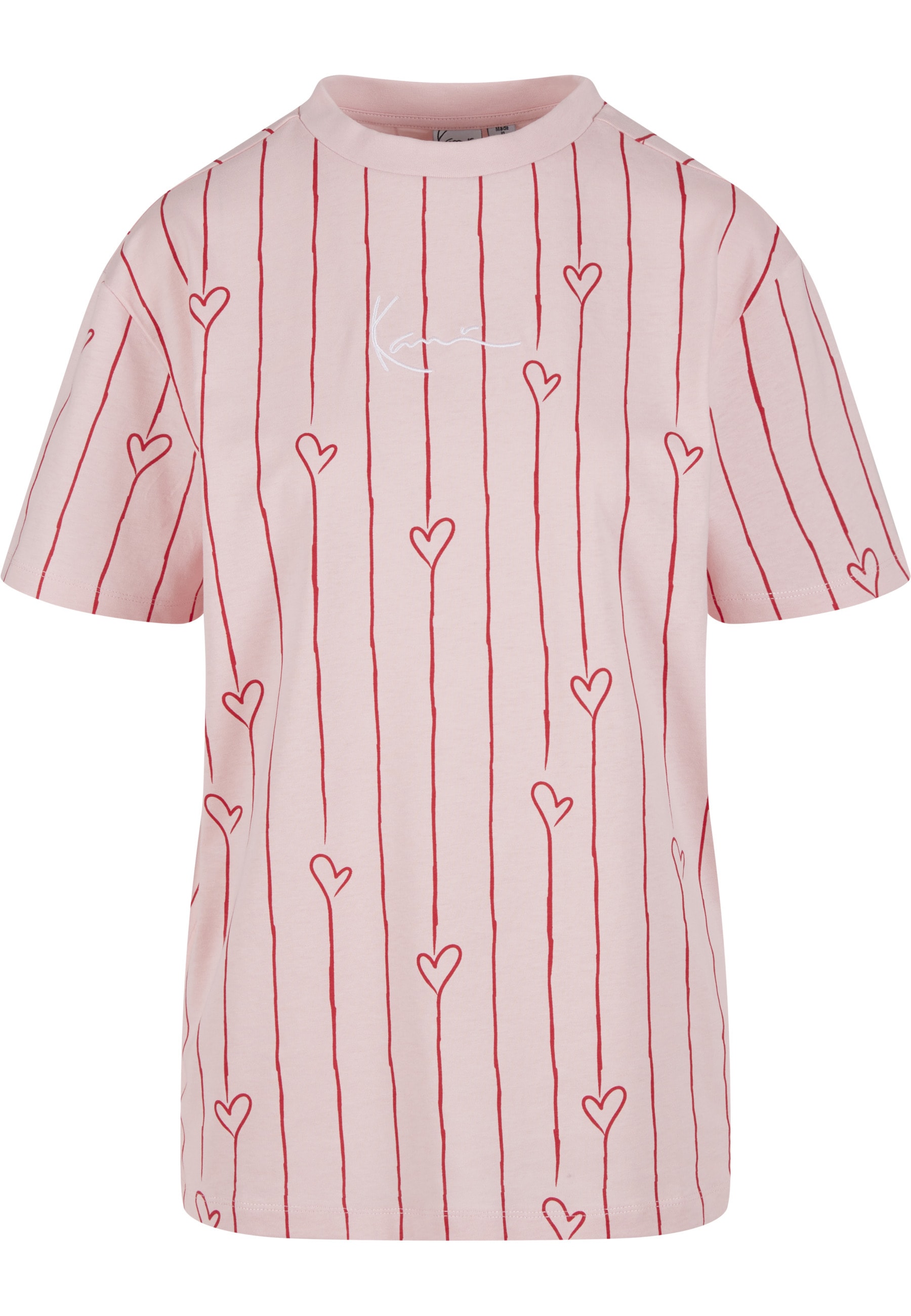 Karl Kani T-Shirt "Karl Kani Signature Heart Pinstripe Os Tee" 1 Stk.
