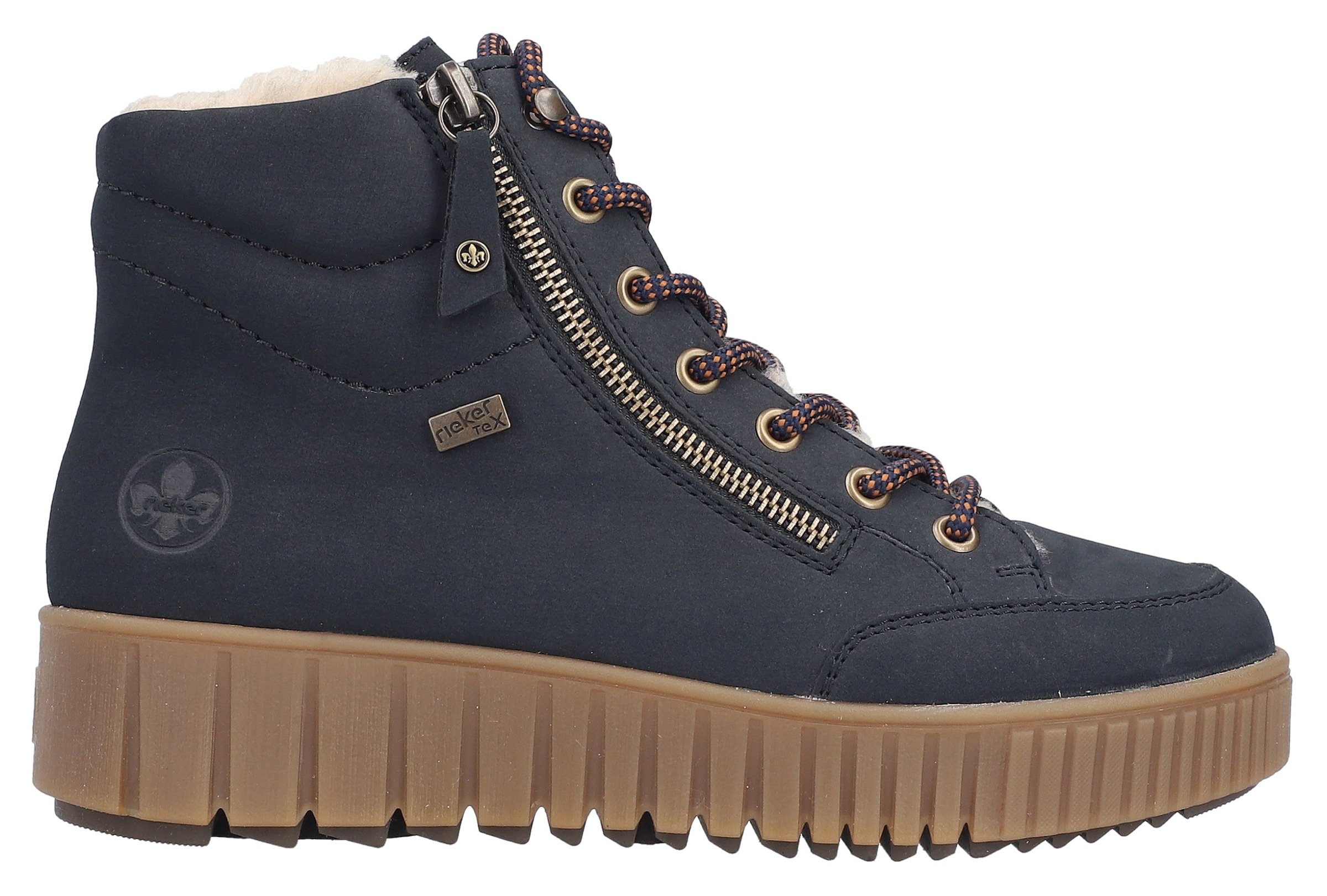 Rieker Winterboots, Plateaustiefelette, Schnürboots mit Warmfutter und TEX-Ausstattung