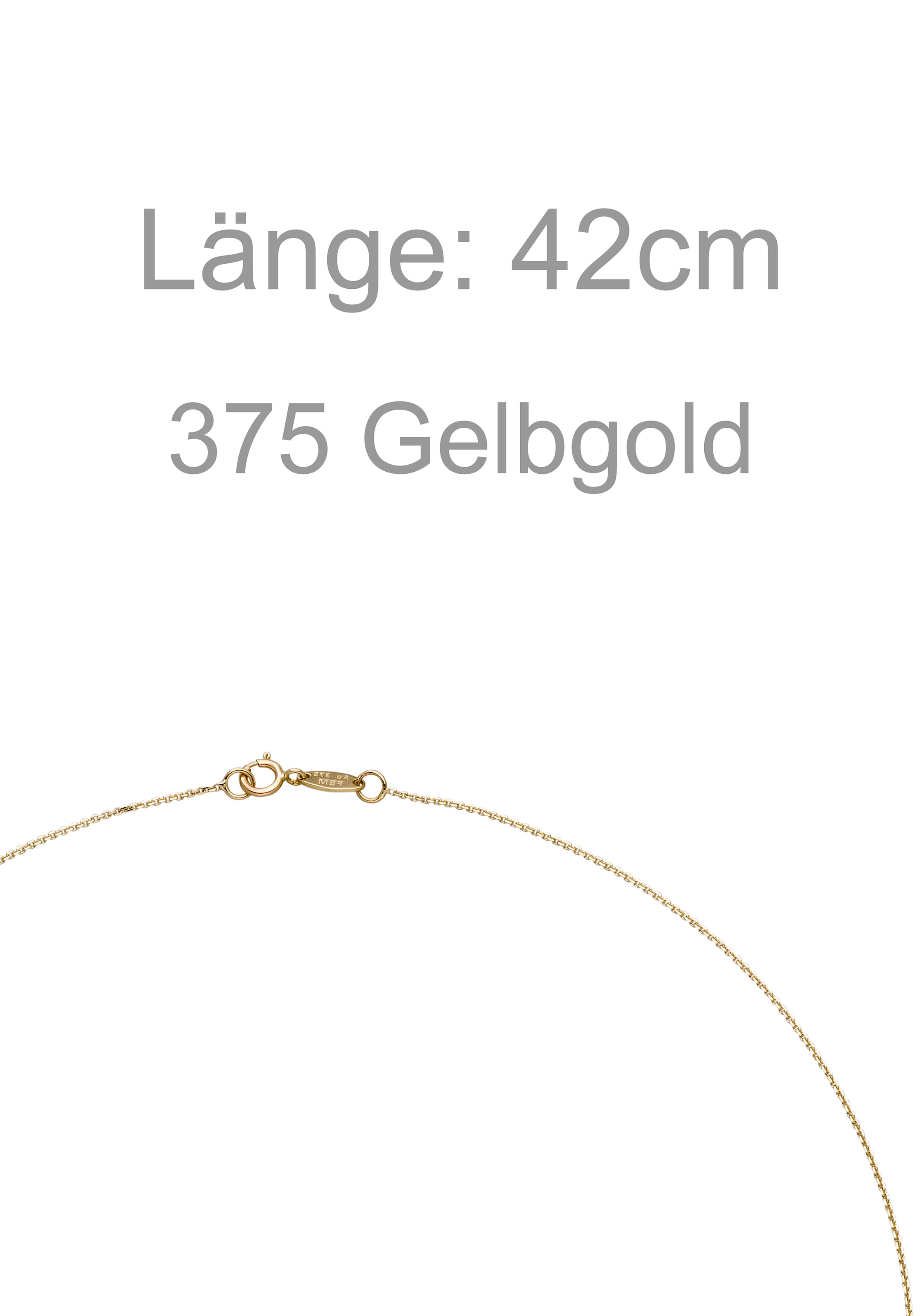 JOBO Kette mit Anhänger »Stab« 375 Gold 42 cm