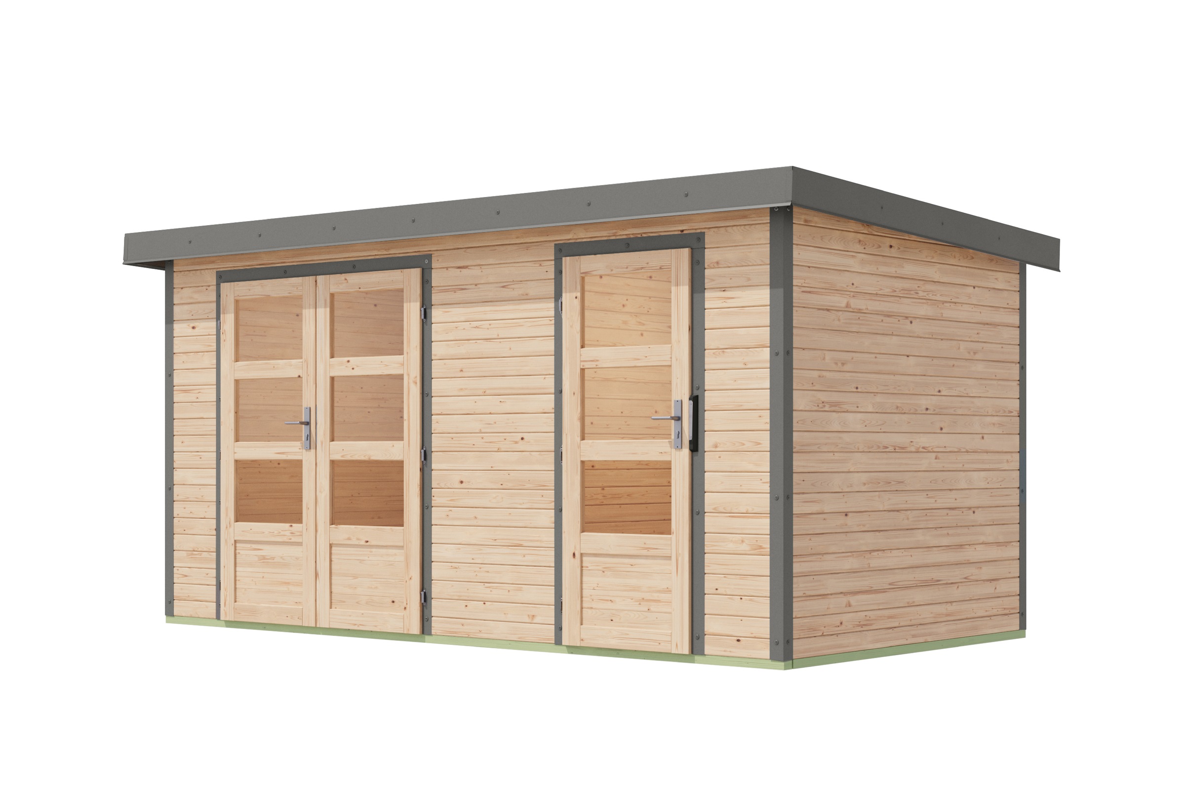 Karibu Gartenhaus ""Merkur A"", langlebige Kombination aus Holz- und Metall günstig online kaufen