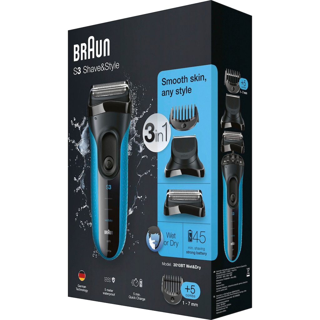 Braun Elektrorasierer »Series 3 Shave&Style 3010BT«