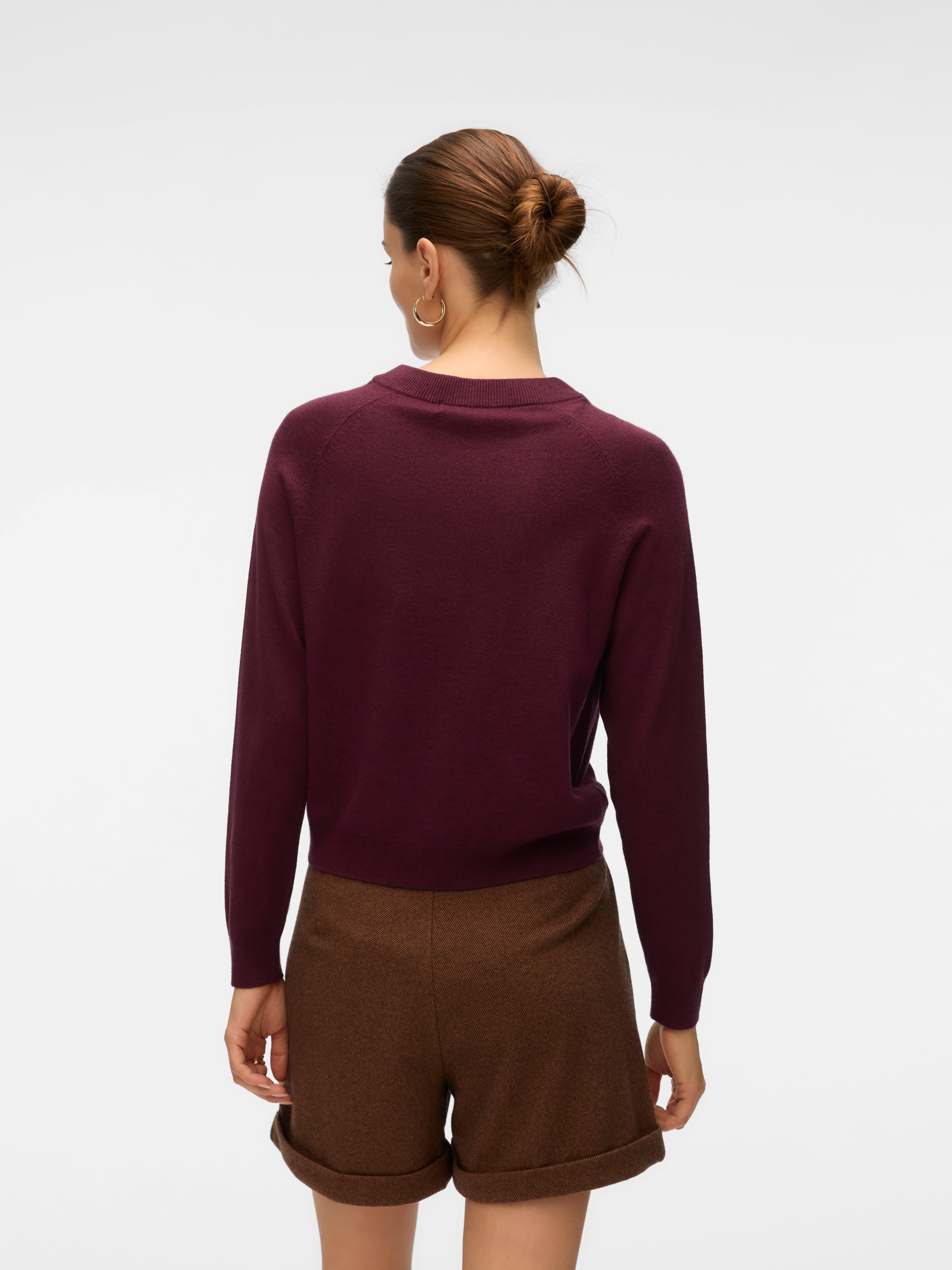 Thumbnail - Vero Moda Strickpullover "VMHAPPY LS O-NECK BUTTON PULLOVER BOO"