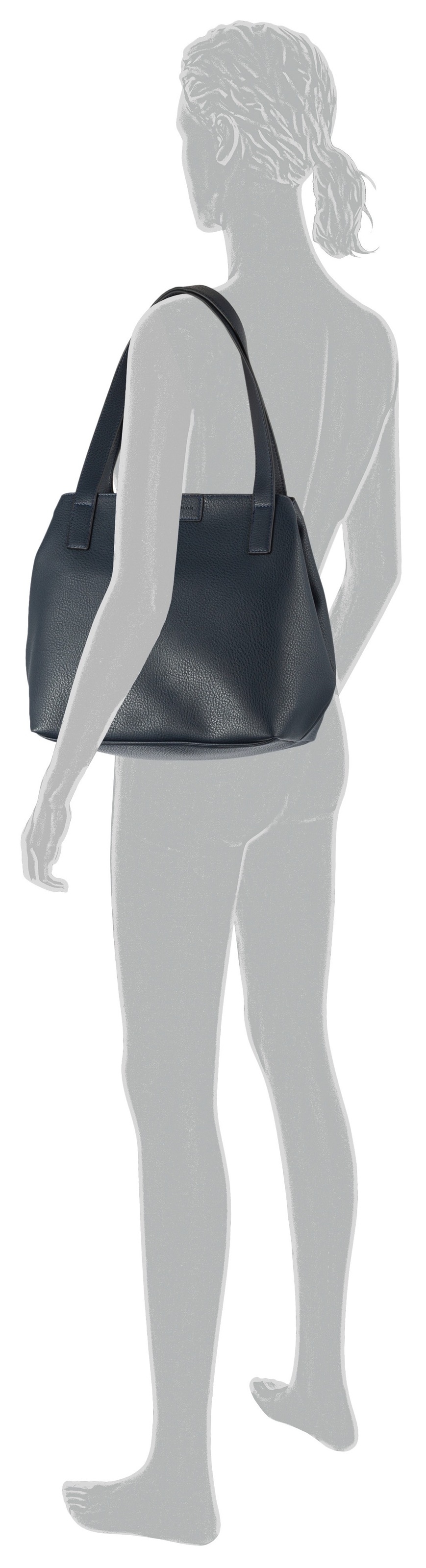 TOM TAILOR Shopper "Miri zip", aus griffigem Lederimitat mit praktischen fl günstig online kaufen