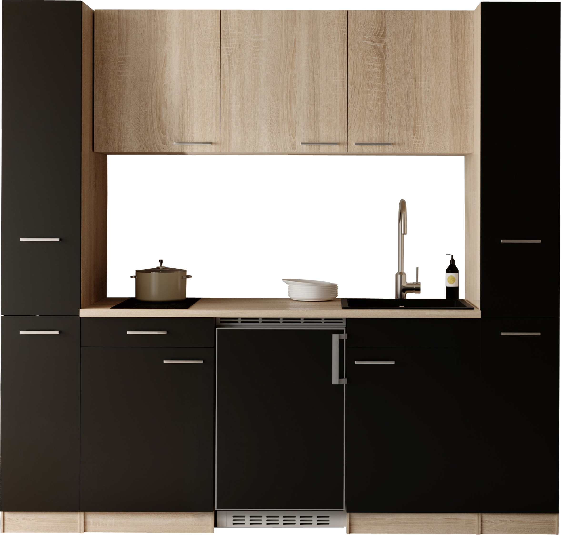 RESPEKTA "Ingrid" zerlegt, wahlweise mit Kühlschrank, Soft-Close-Funktion, Breite 210 cm