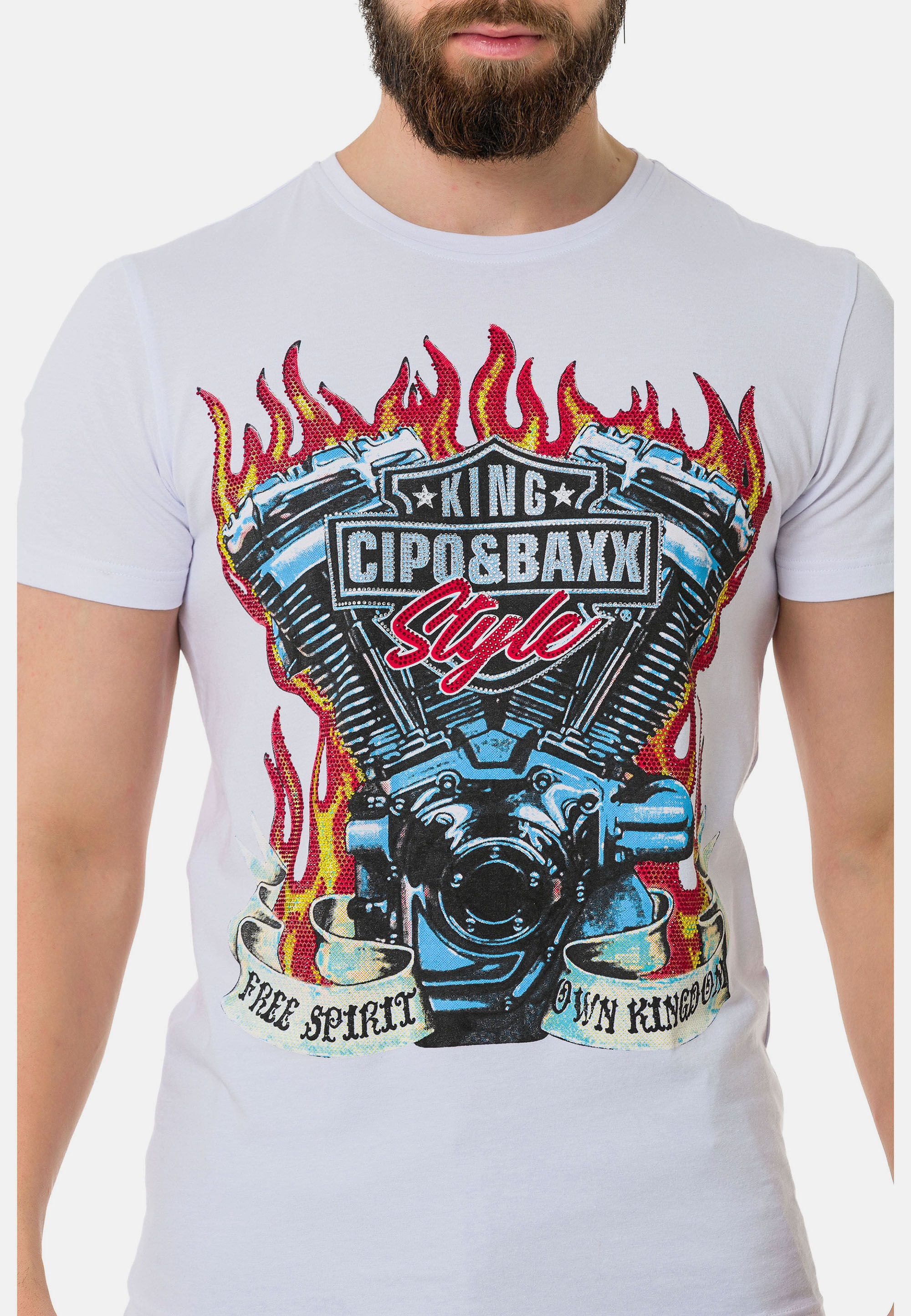Cipo & Baxx T-Shirt »T-Shirt«, mit markantem Print