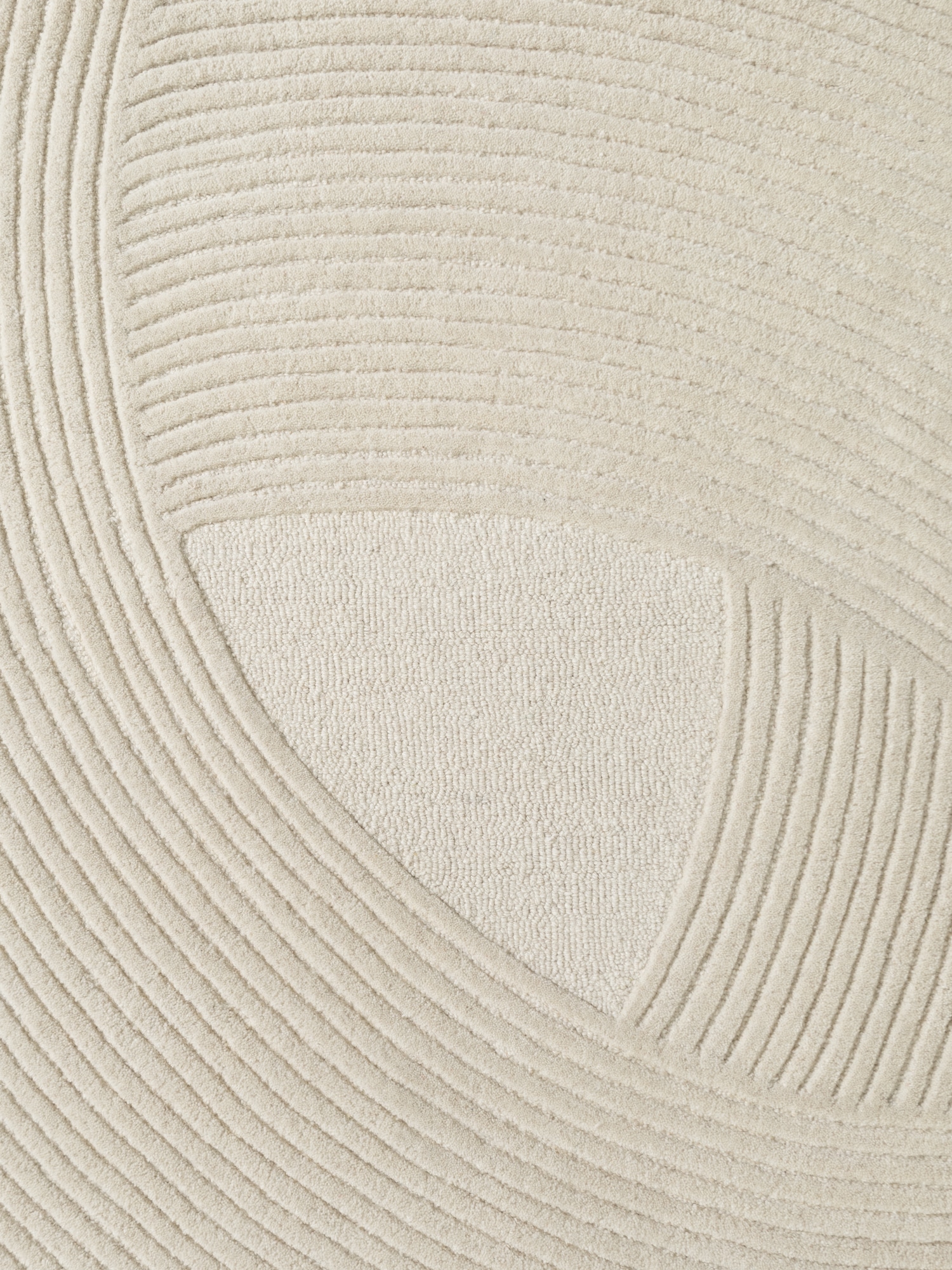 Ted Baker Wollteppich »Wollteppich Victoria« rechteckig 18 mm Höhe Naturteppich Wolle, Hoch-Tief-Design, Wohnzimmer, Schlafzimmer