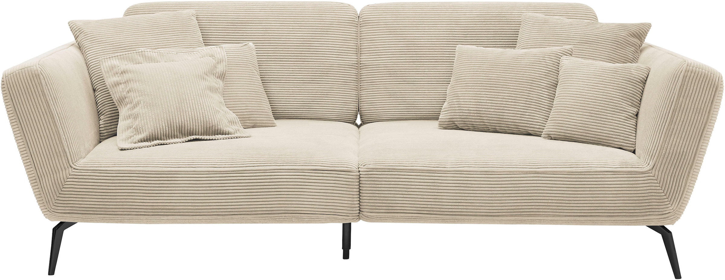 set one by Musterring Big-Sofa »SO 4500«, Füße in zwei Farben, wahlweise mit Kopftütze, Breite 260cm