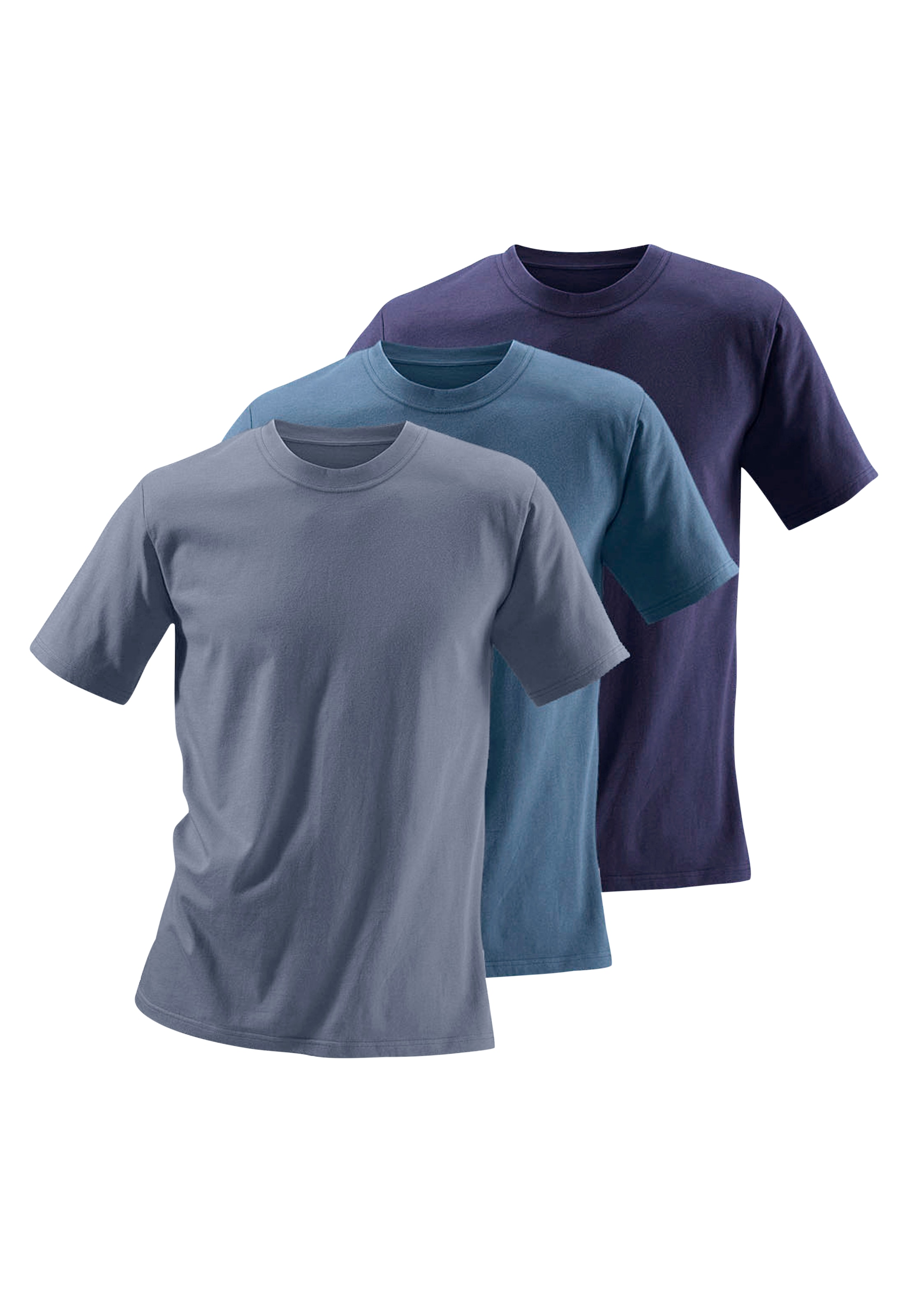 H.I.S T-Shirt ", Unterziehshirt" Packung, 3er-Pack, unifarben, Rundhalsausschnitt, aus Baumwolle